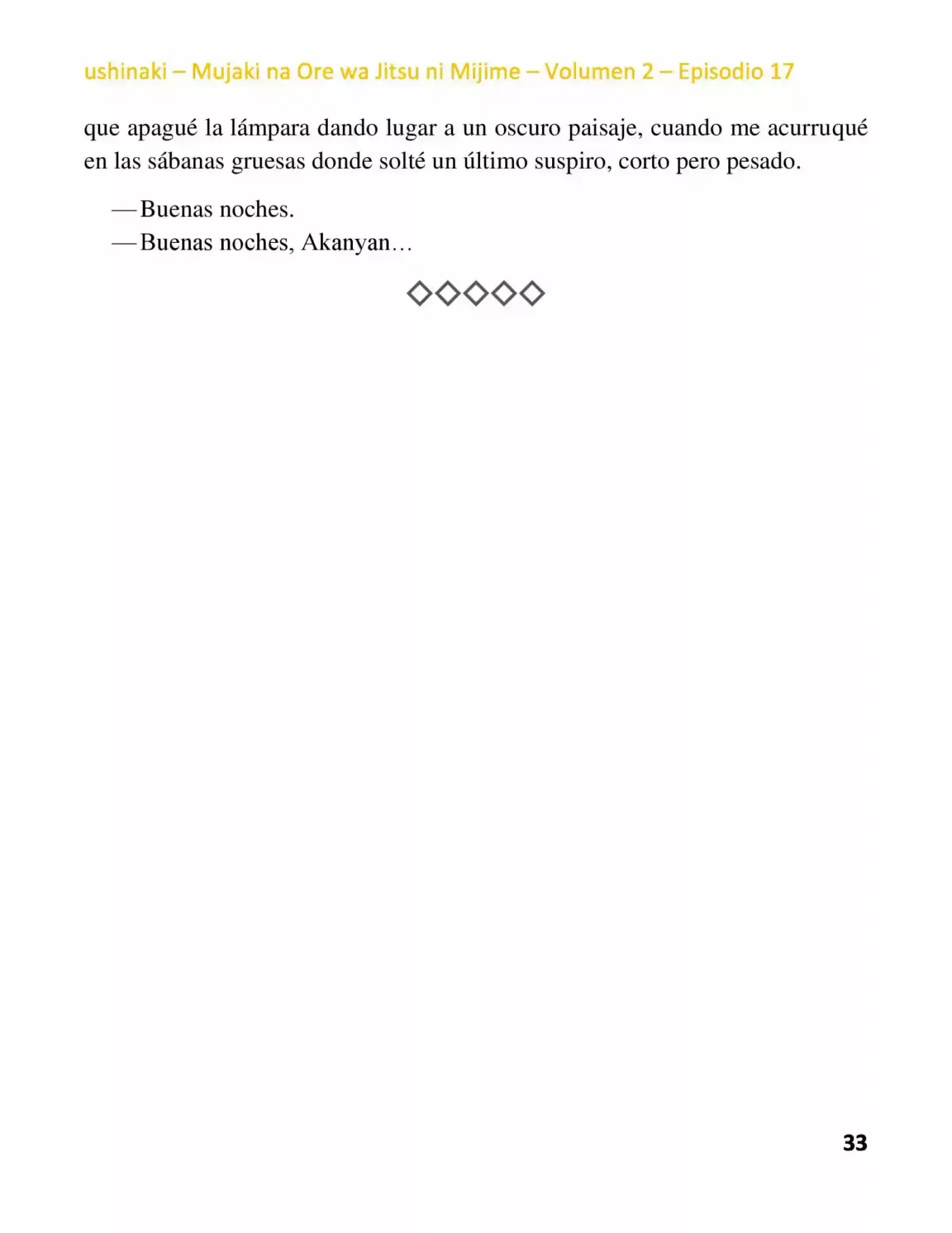 Mujaki Na Ore Wa Jitsu Ni Mijime (Novela) - Capítulo 17 - Página 33 - LectorTMOo