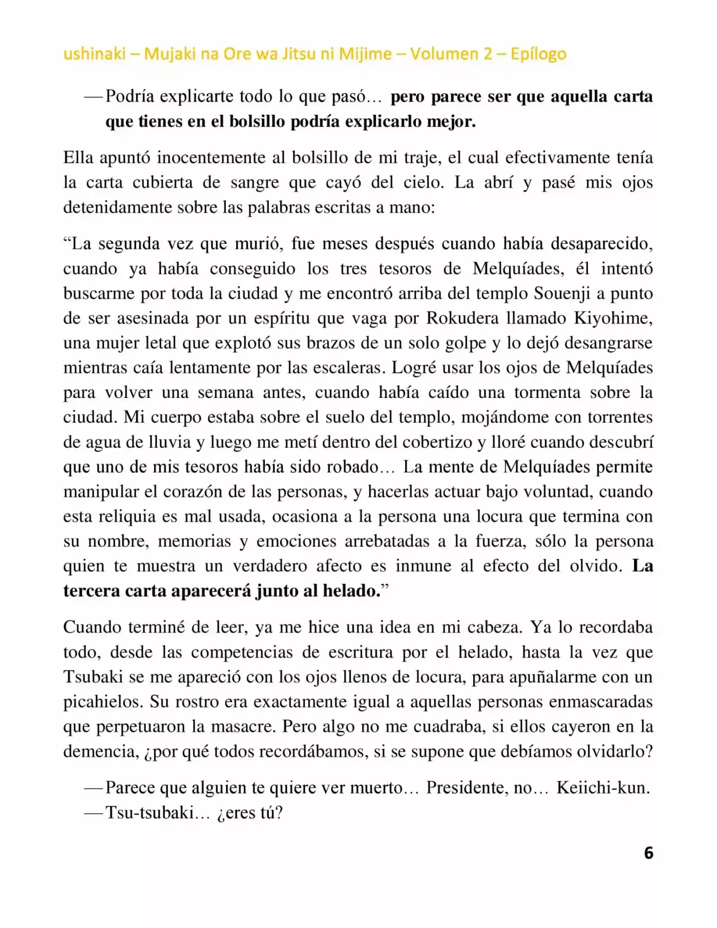Mujaki Na Ore Wa Jitsu Ni Mijime (Novela) - Capítulo 18.50 - Página 6 - LectorTMOo