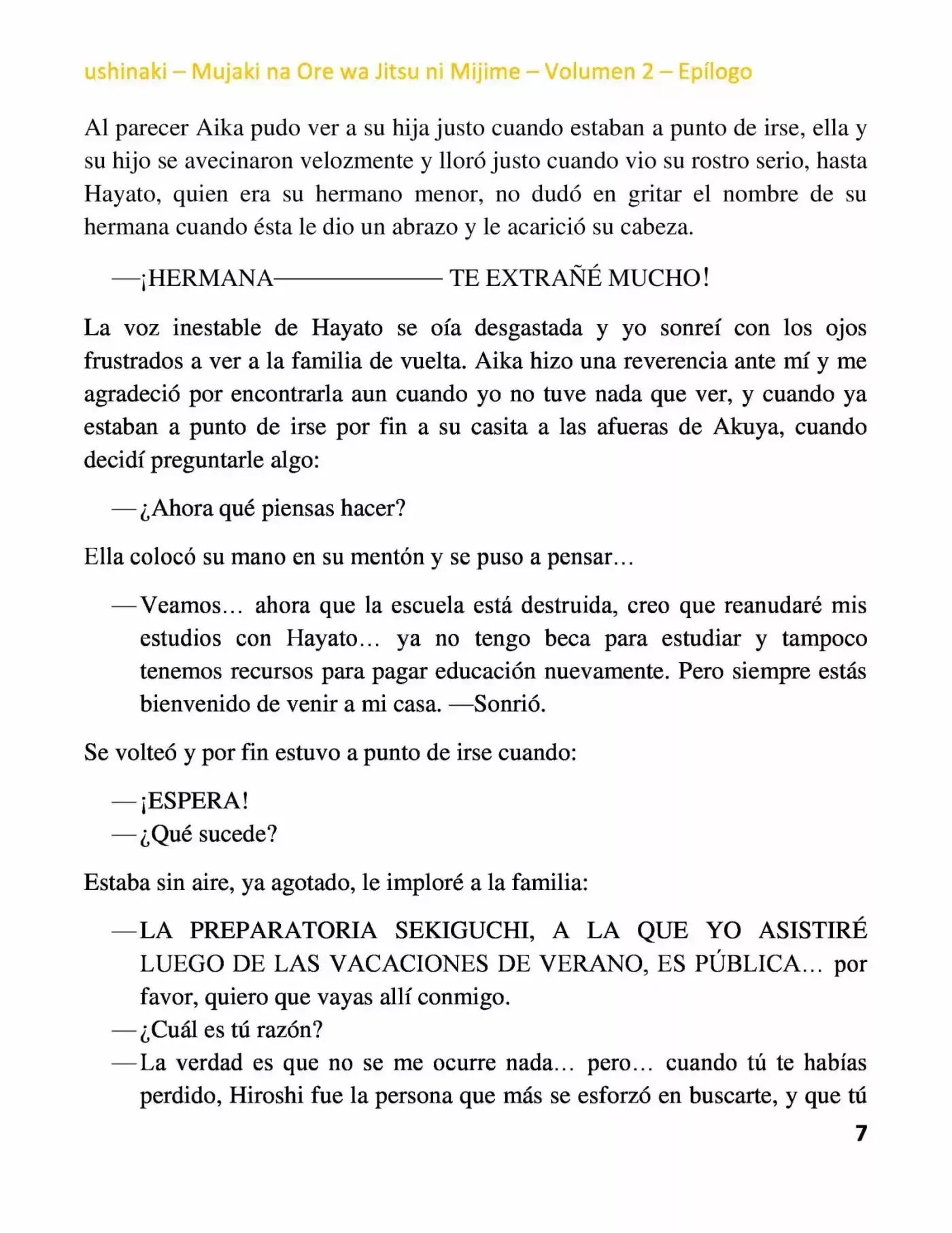 Mujaki Na Ore Wa Jitsu Ni Mijime (Novela) - Capítulo 18.50 - Página 7 - LectorTMOo