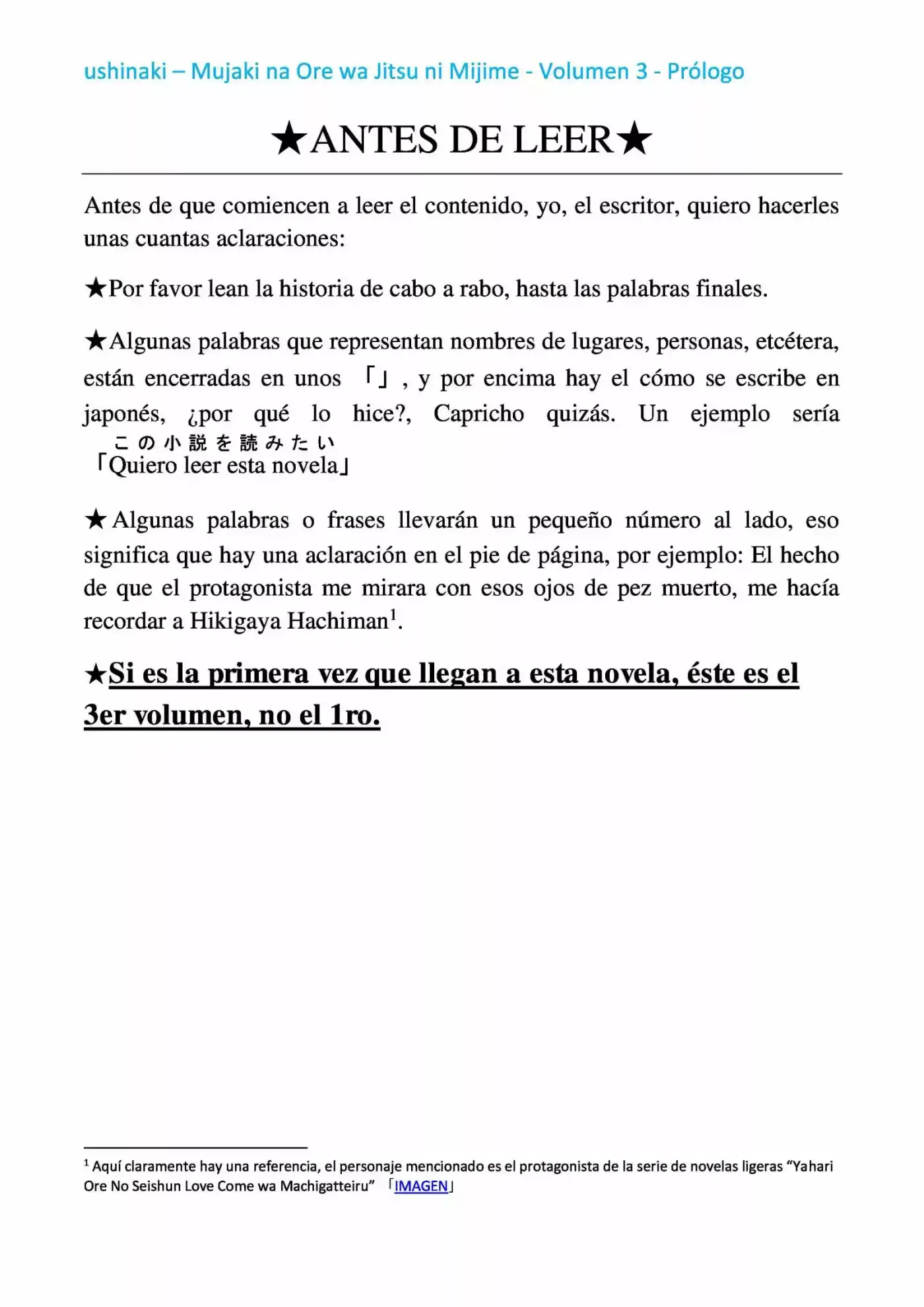 Mujaki Na Ore Wa Jitsu Ni Mijime (Novela) - Capítulo 18.75 - Página 4 - LectorTMOo