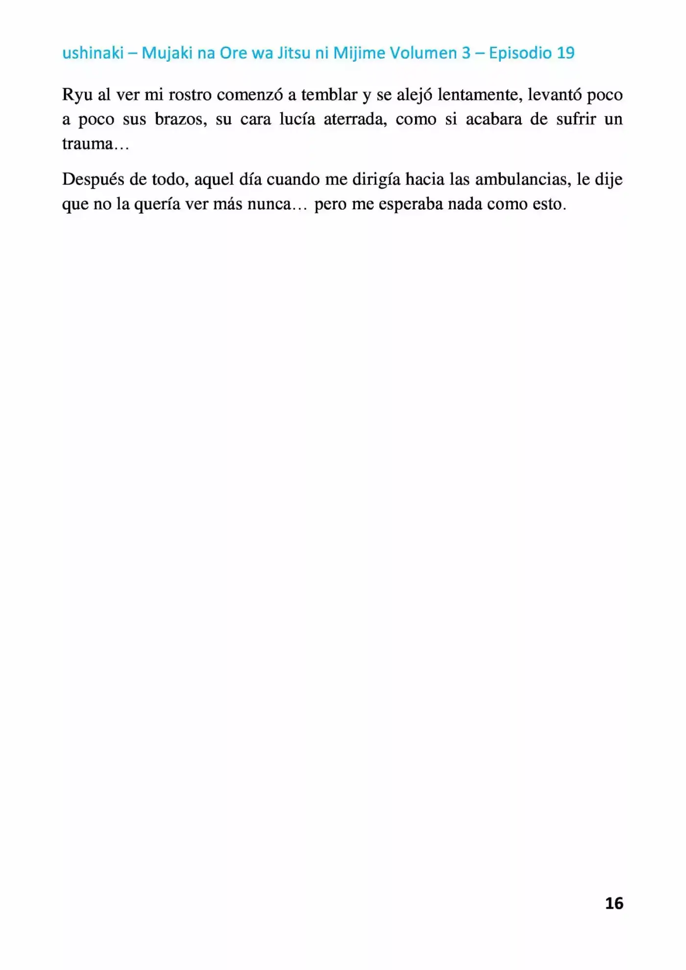 Mujaki Na Ore Wa Jitsu Ni Mijime (Novela) - Capítulo 19 - Página 16 - LectorTMOo