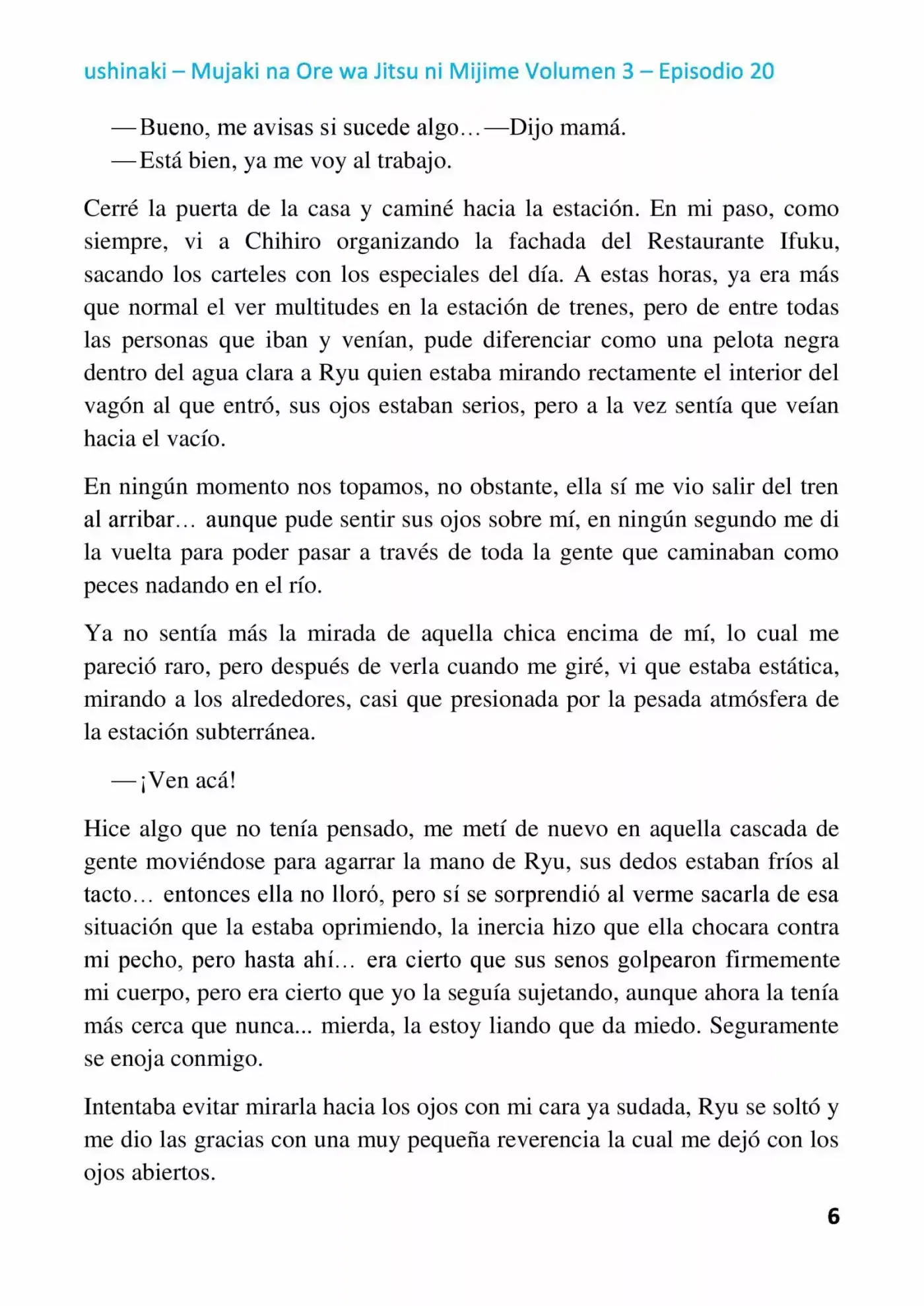 Mujaki Na Ore Wa Jitsu Ni Mijime (Novela) - Capítulo 20 - Página 6 - LectorTMOo