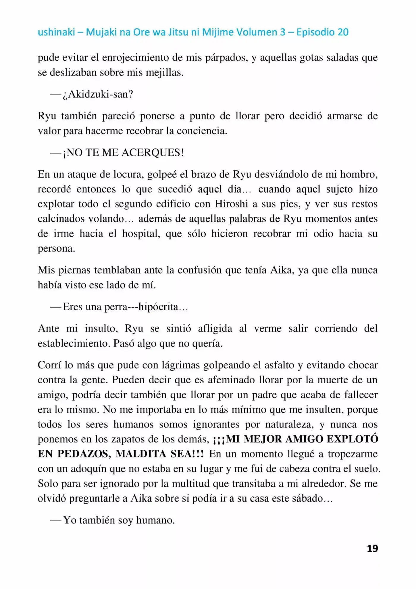 Mujaki Na Ore Wa Jitsu Ni Mijime (Novela) - Capítulo 20 - Página 19 - LectorTMOo