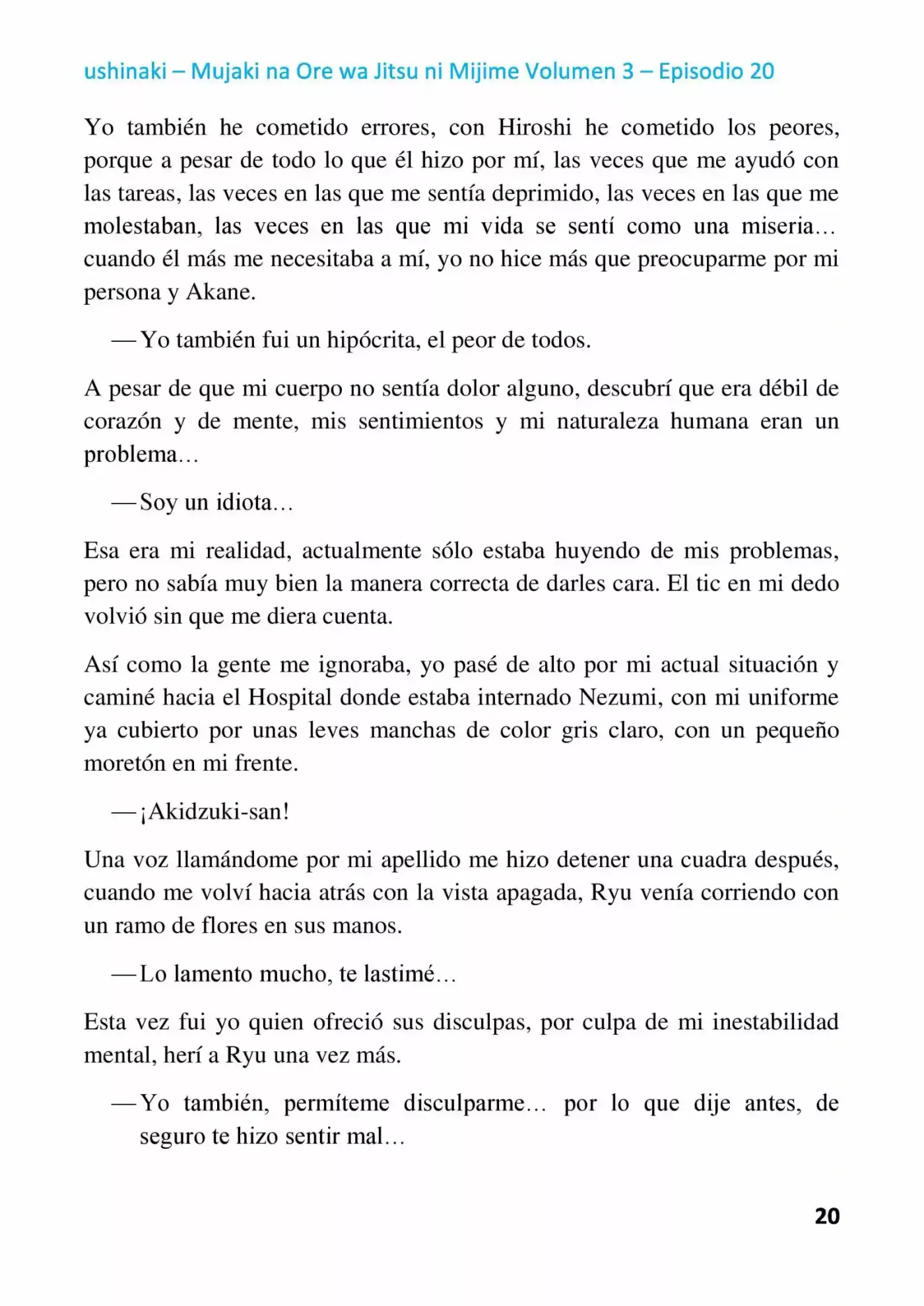 Mujaki Na Ore Wa Jitsu Ni Mijime (Novela) - Capítulo 20 - Página 20 - LectorTMOo