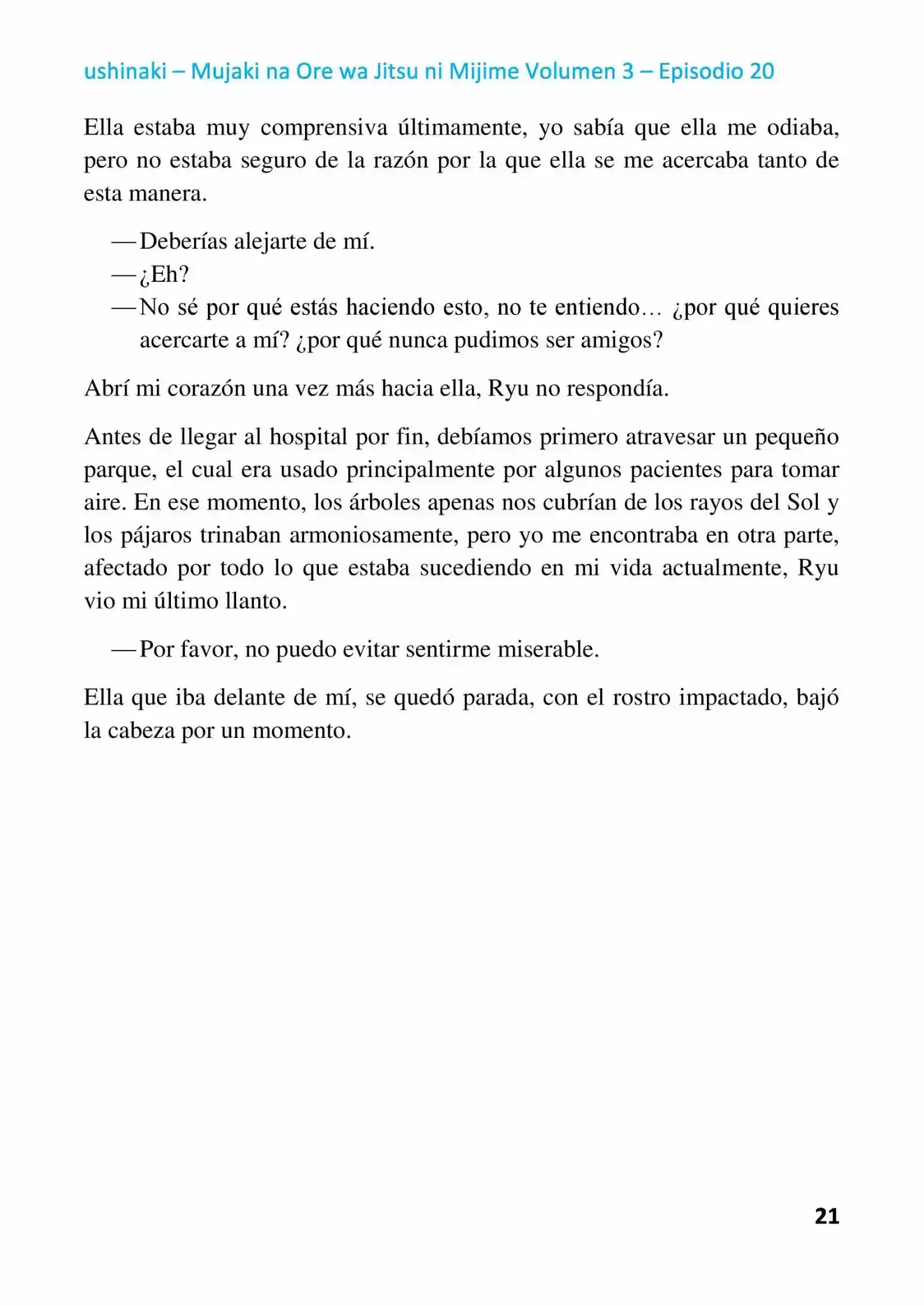 Mujaki Na Ore Wa Jitsu Ni Mijime (Novela) - Capítulo 20 - Página 21 - LectorTMOo