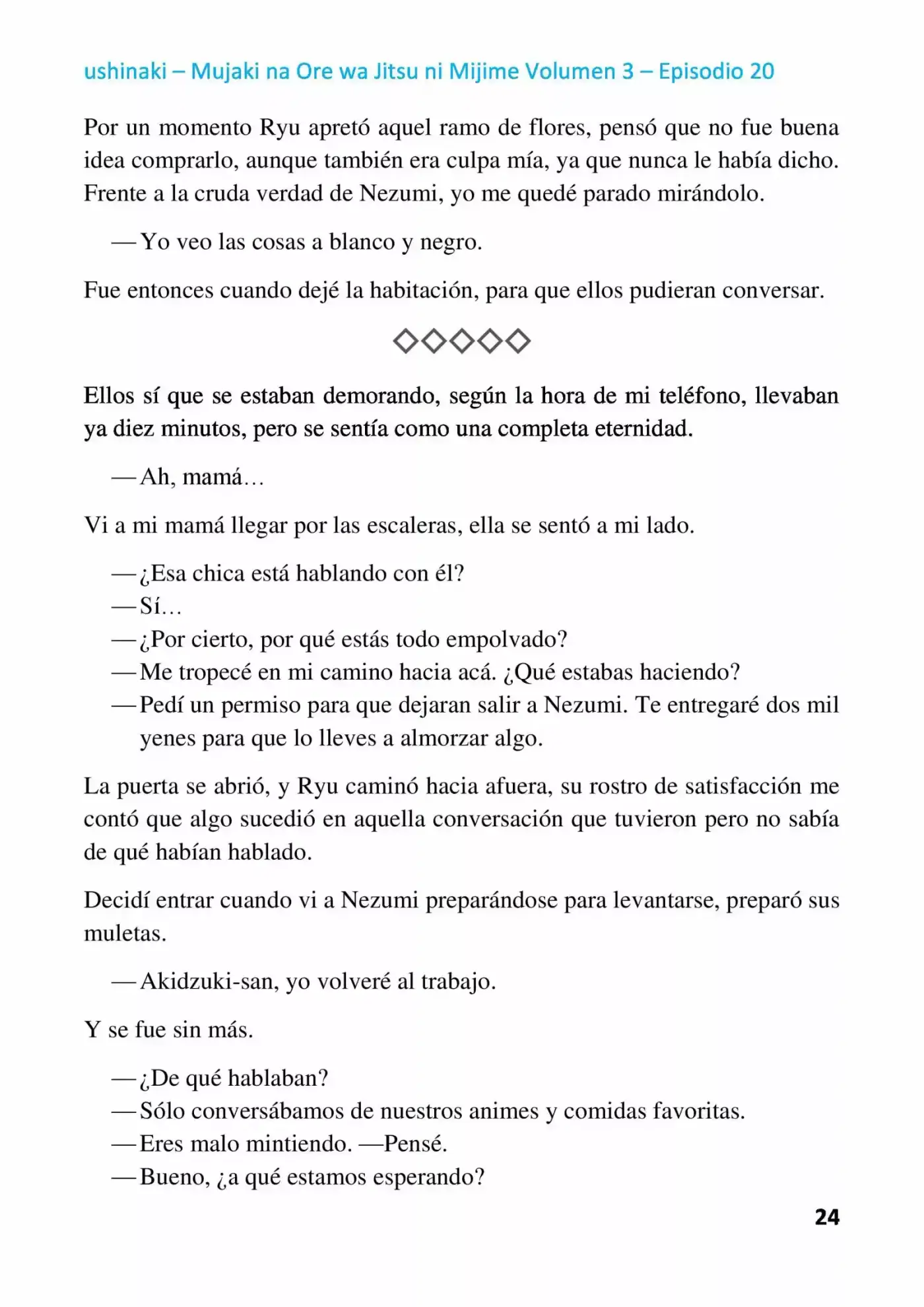 Mujaki Na Ore Wa Jitsu Ni Mijime (Novela) - Capítulo 20 - Página 24 - LectorTMOo