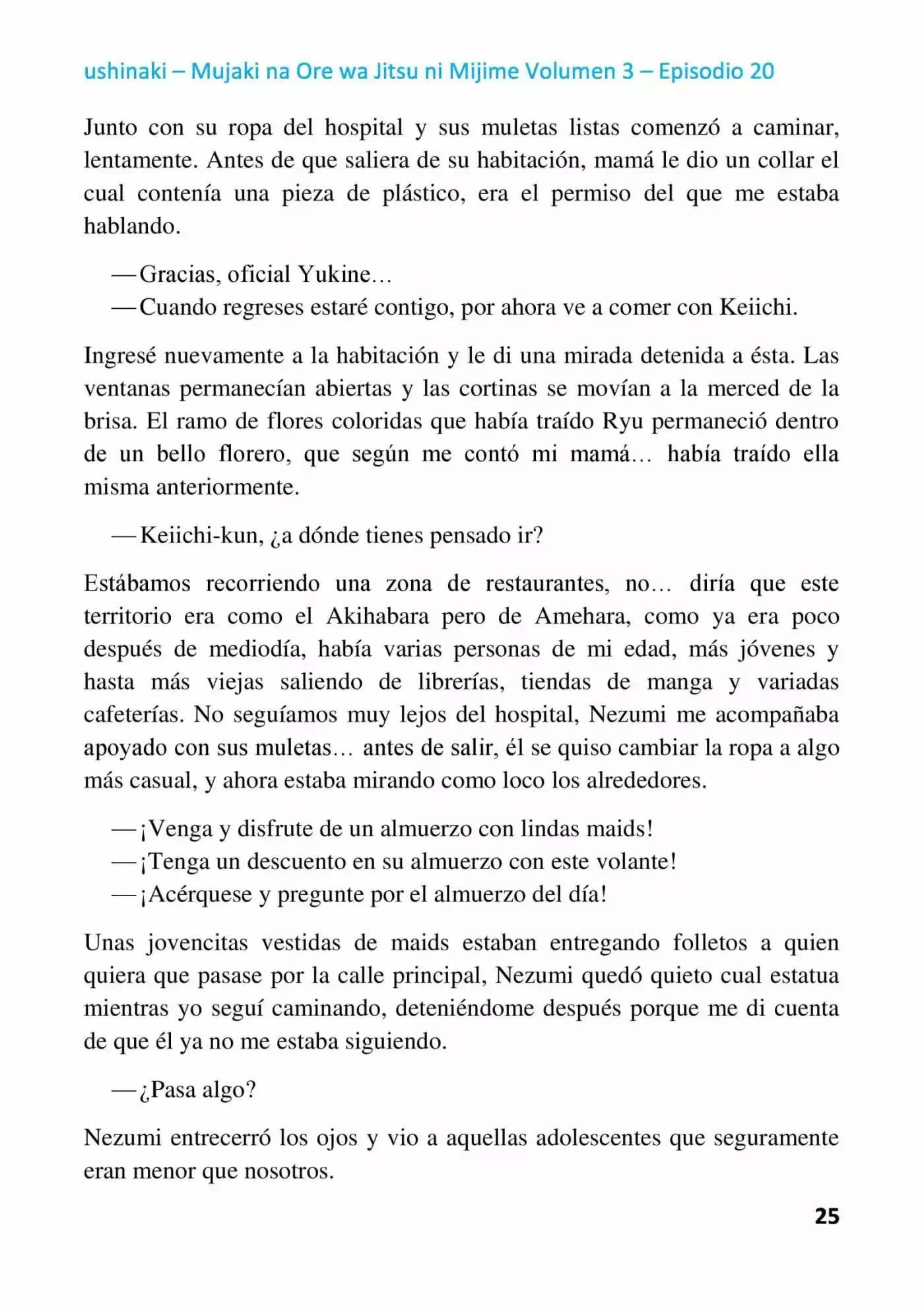 Mujaki Na Ore Wa Jitsu Ni Mijime (Novela) - Capítulo 20 - Página 25 - LectorTMOo