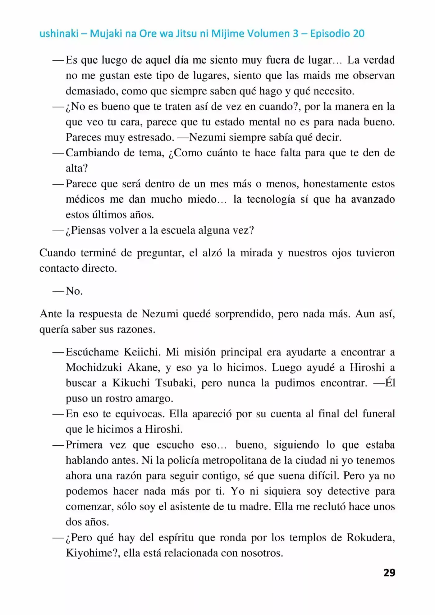 Mujaki Na Ore Wa Jitsu Ni Mijime (Novela) - Capítulo 20 - Página 29 - LectorTMOo