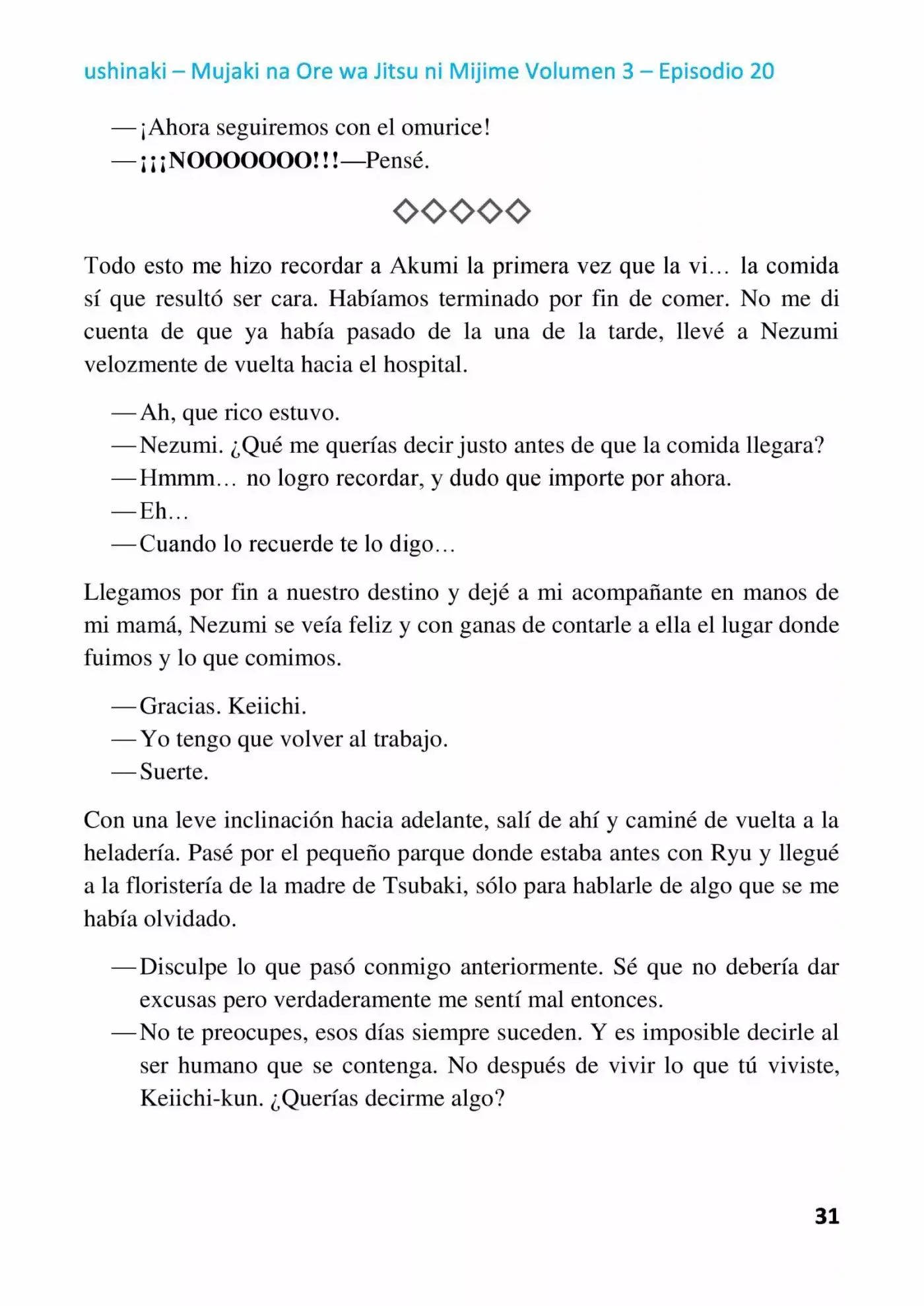 Mujaki Na Ore Wa Jitsu Ni Mijime (Novela) - Capítulo 20 - Página 31 - LectorTMOo