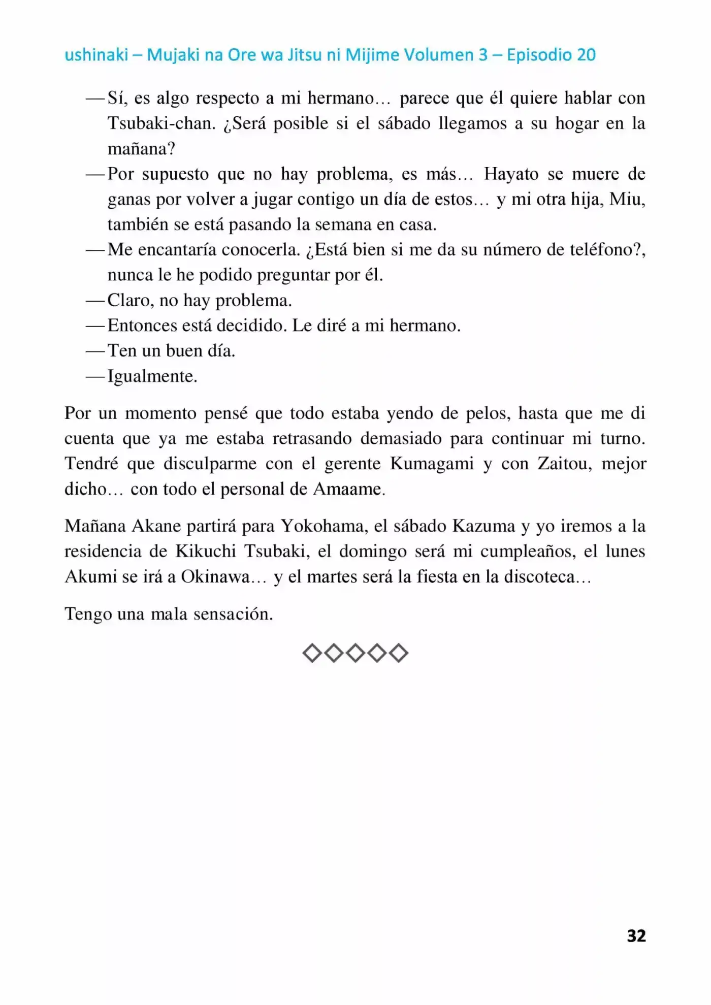 Mujaki Na Ore Wa Jitsu Ni Mijime (Novela) - Capítulo 20 - Página 32 - LectorTMOo