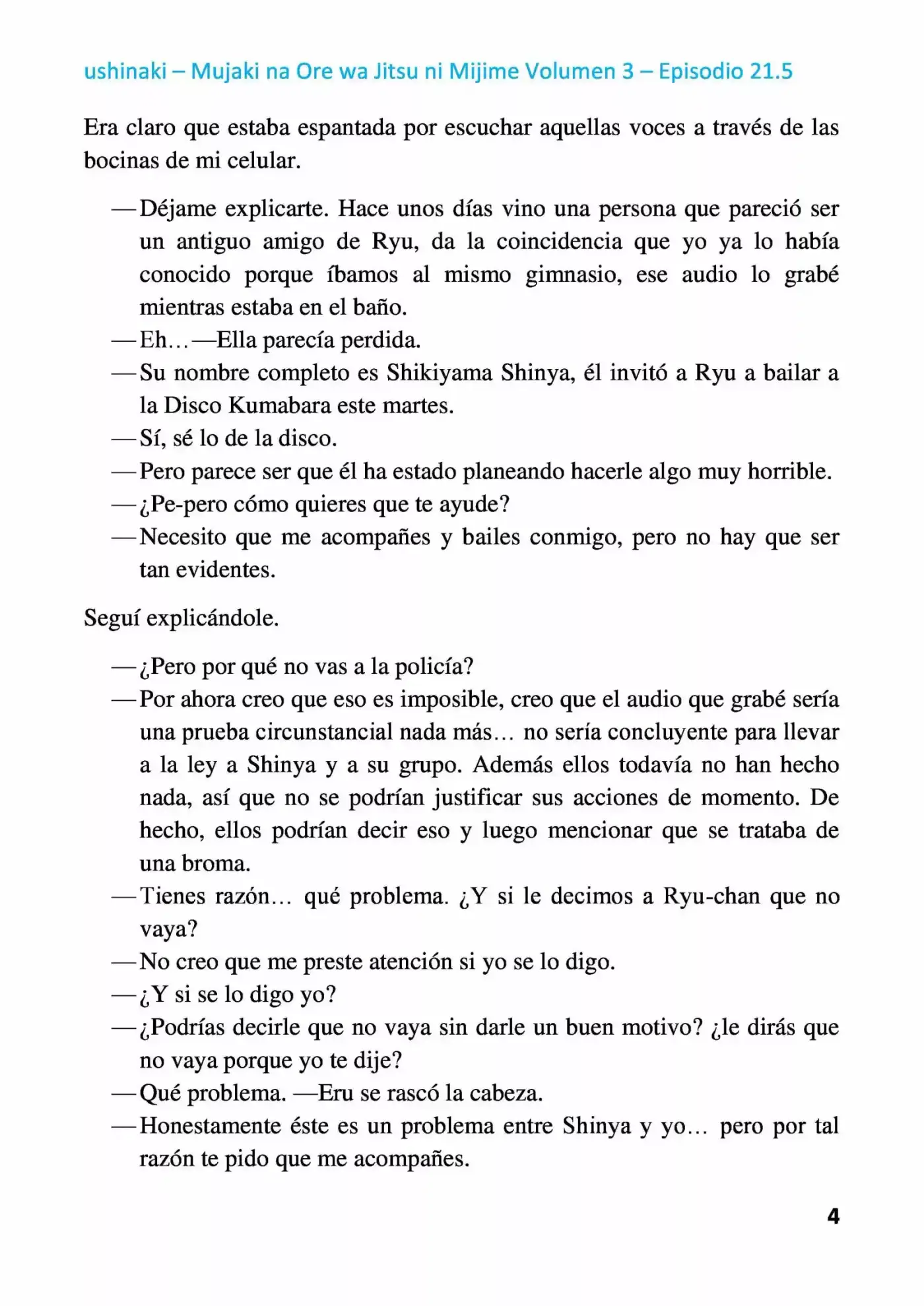 Mujaki Na Ore Wa Jitsu Ni Mijime (Novela) - Capítulo 21.50 - Página 4 - LectorTMOo