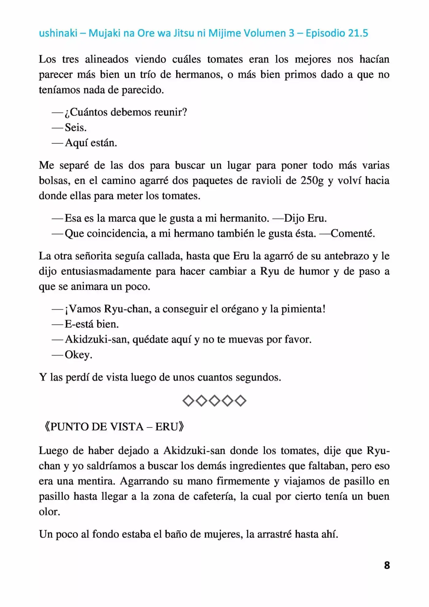 Mujaki Na Ore Wa Jitsu Ni Mijime (Novela) - Capítulo 21.50 - Página 8 - LectorTMOo