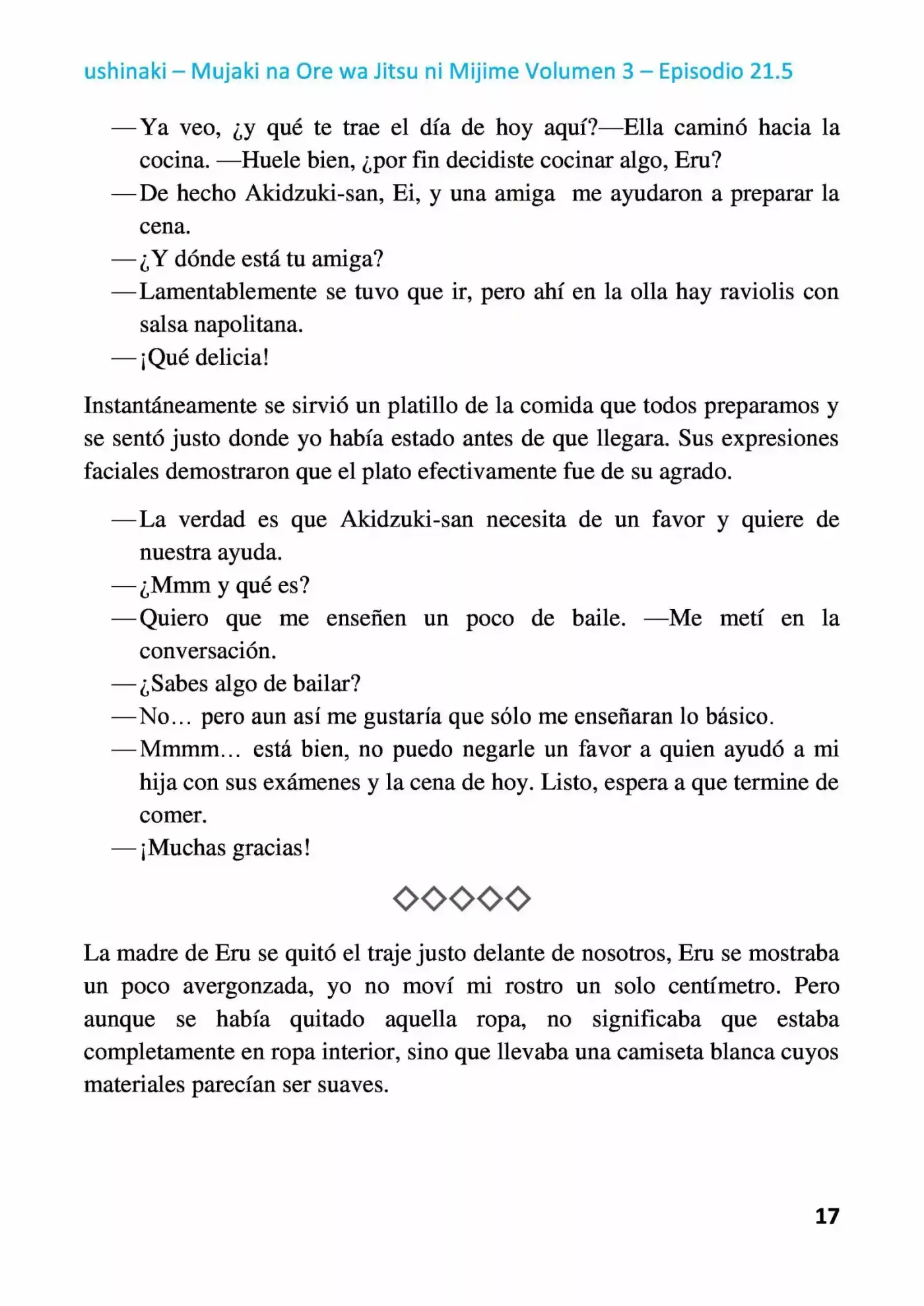 Mujaki Na Ore Wa Jitsu Ni Mijime (Novela) - Capítulo 21.50 - Página 17 - LectorTMOo