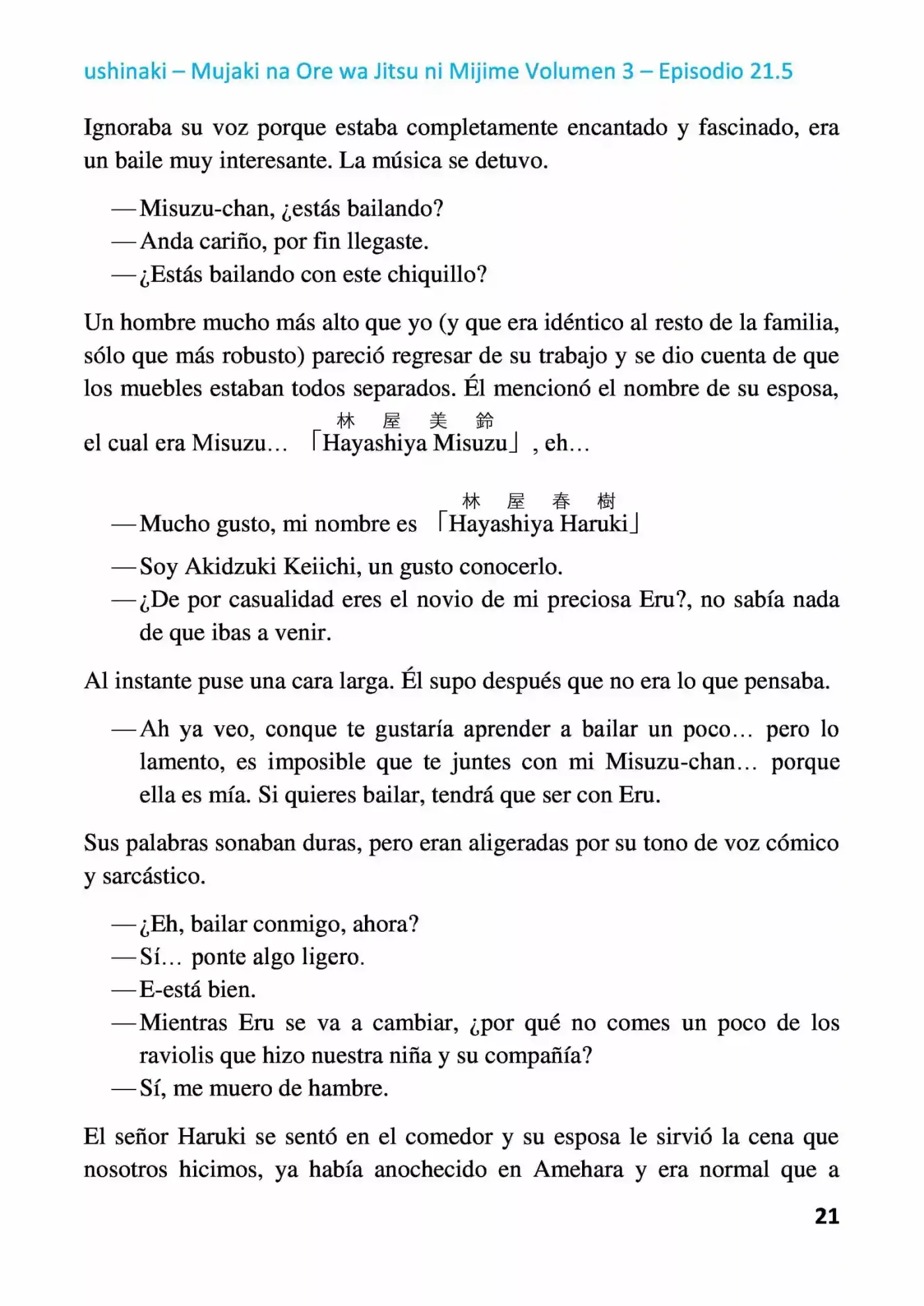 Mujaki Na Ore Wa Jitsu Ni Mijime (Novela) - Capítulo 21.50 - Página 21 - LectorTMOo