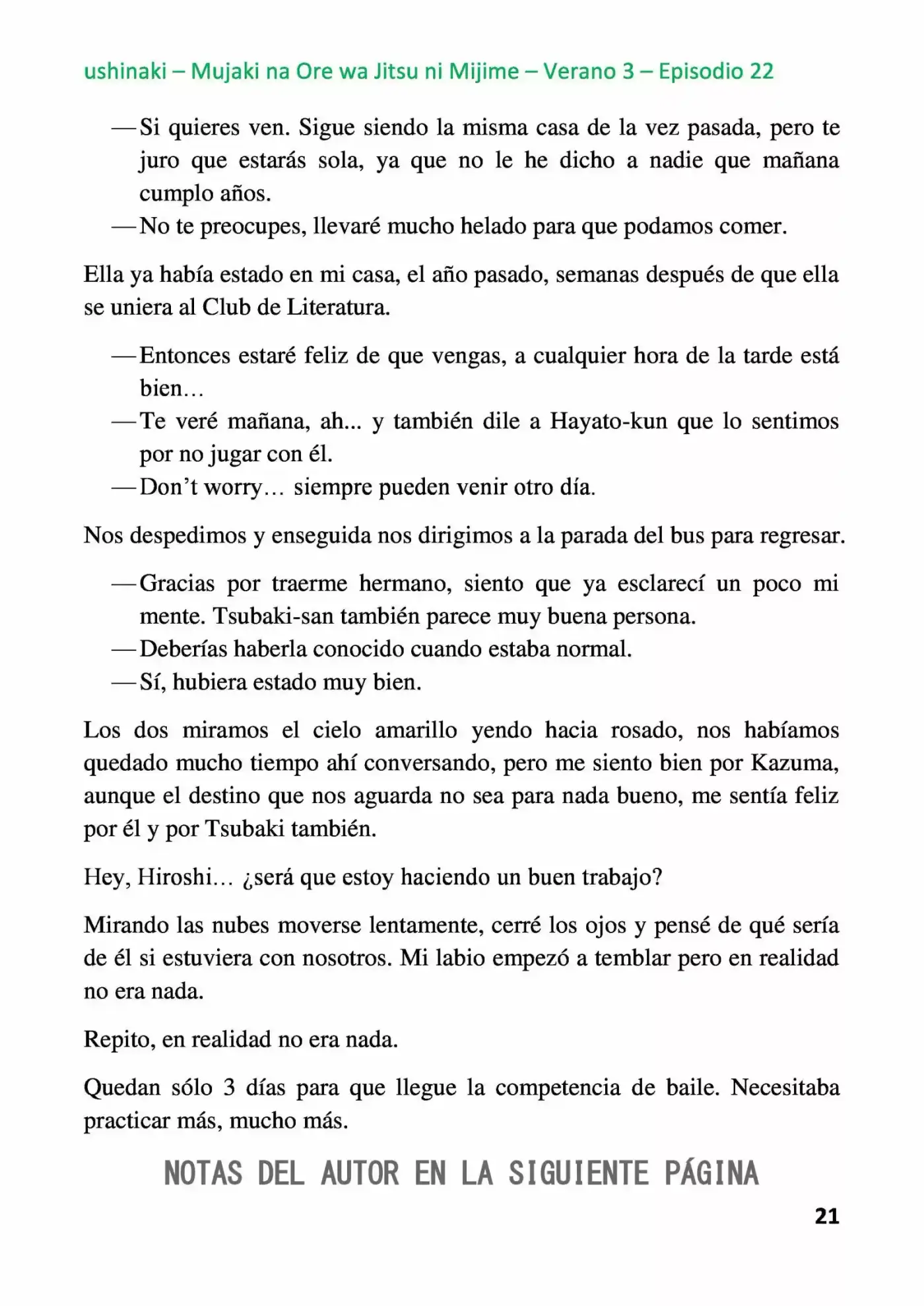 Mujaki Na Ore Wa Jitsu Ni Mijime (Novela) - Capítulo 22 - Página 21 - LectorTMOo