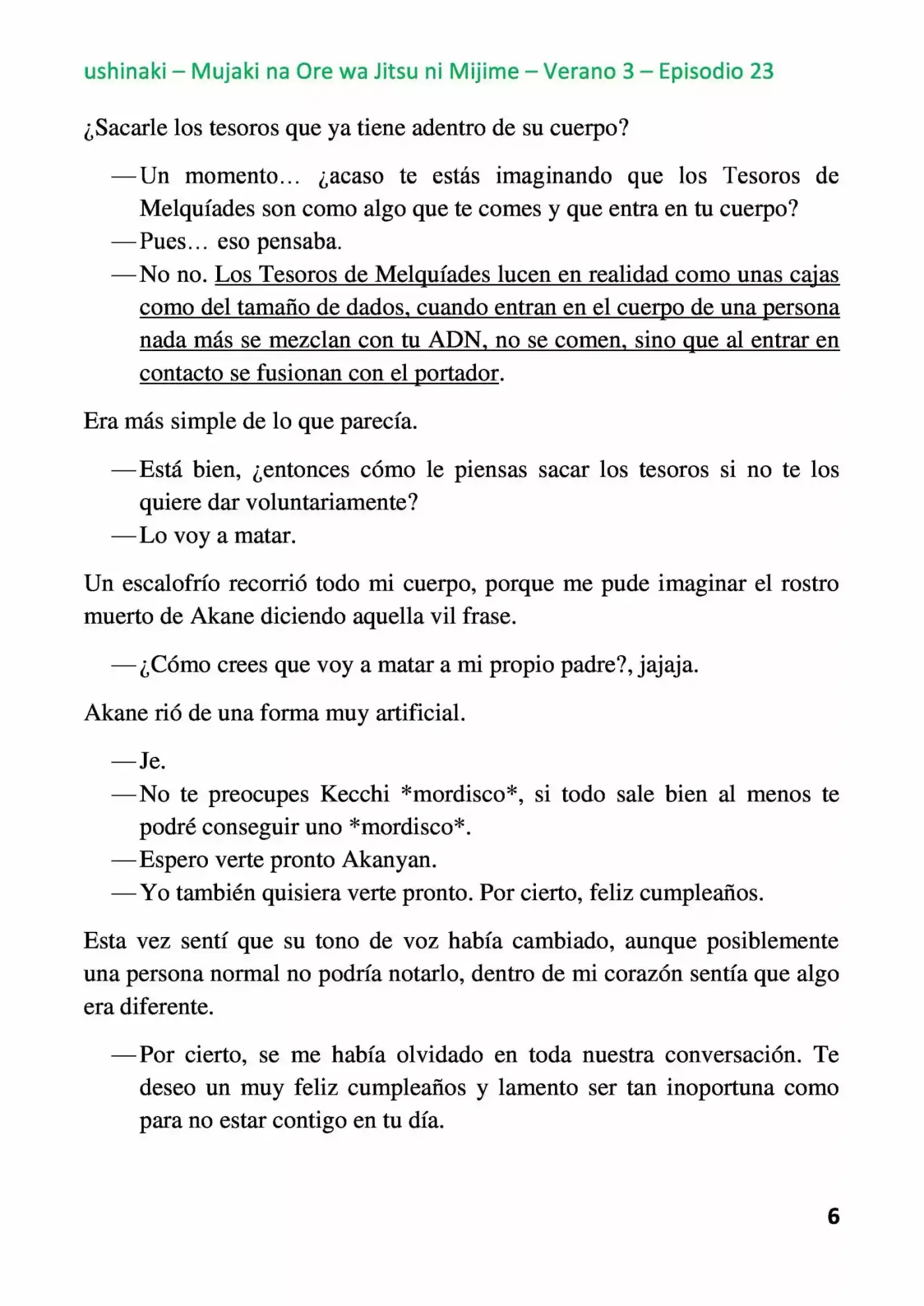 Mujaki Na Ore Wa Jitsu Ni Mijime (Novela) - Capítulo 23 - Página 6 - LectorTMOo