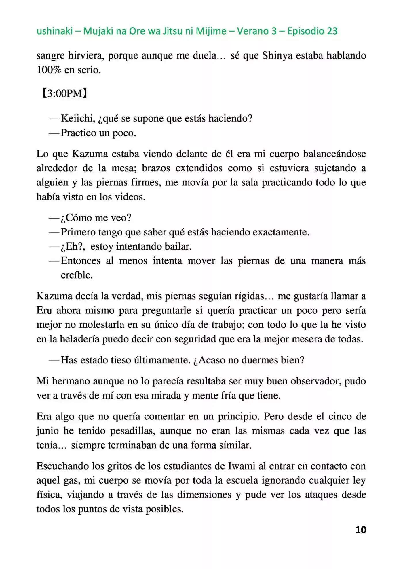 Mujaki Na Ore Wa Jitsu Ni Mijime (Novela) - Capítulo 23 - Página 10 - LectorTMOo