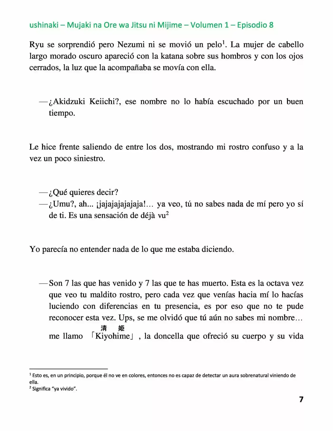Mujaki Na Ore Wa Jitsu Ni Mijime (Novela) - Capítulo 8 - Página 7 - LectorTMOo