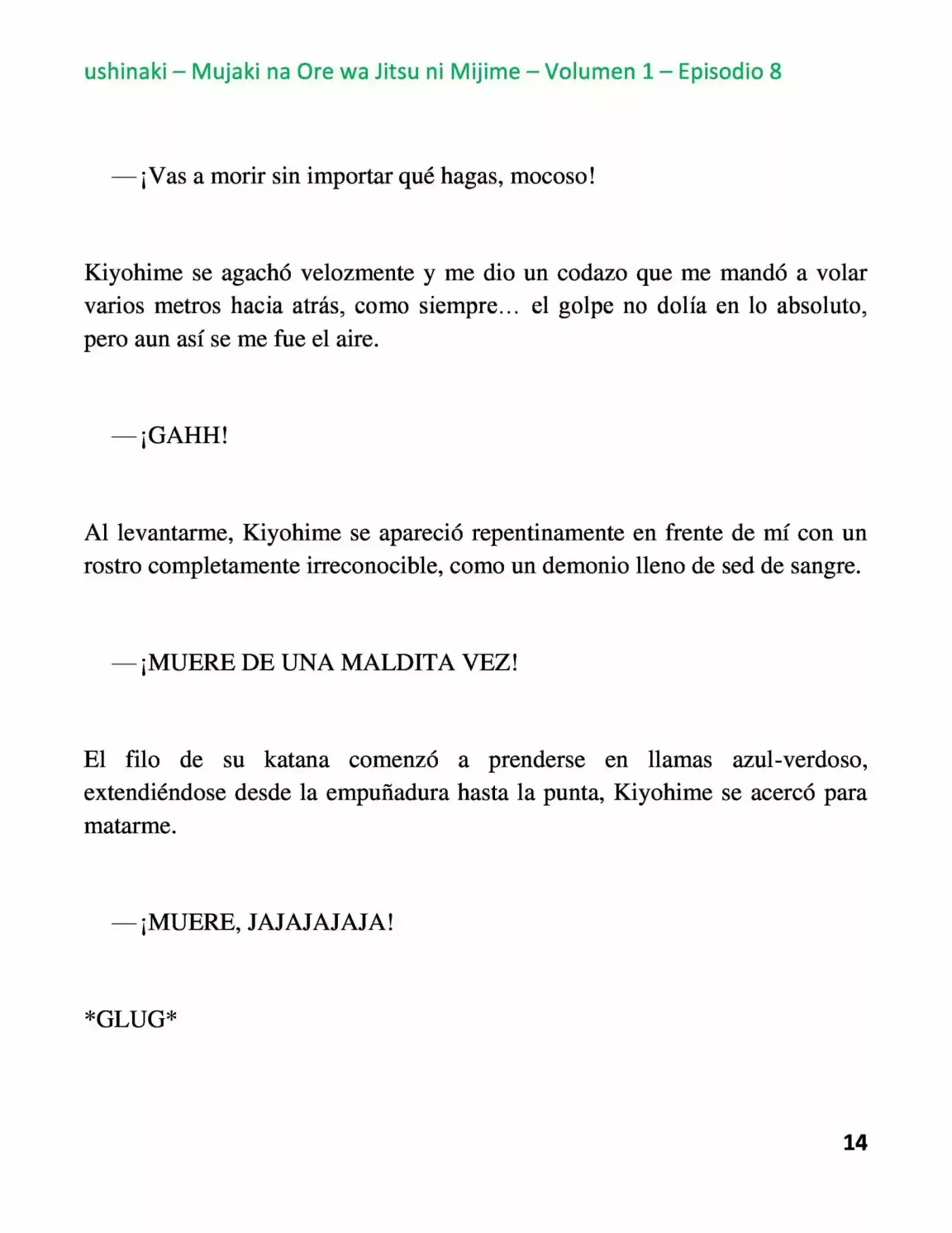 Mujaki Na Ore Wa Jitsu Ni Mijime (Novela) - Capítulo 8 - Página 14 - LectorTMOo