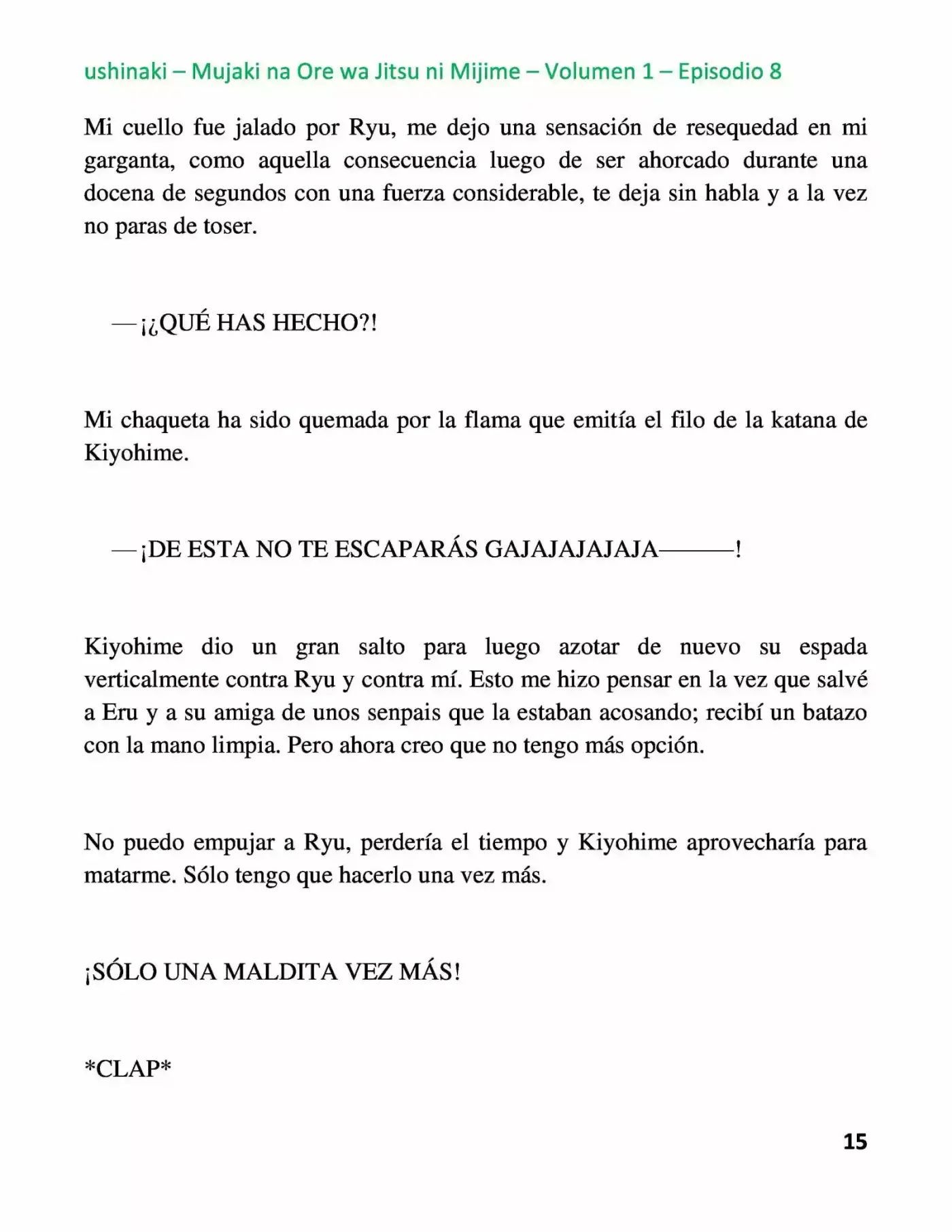 Mujaki Na Ore Wa Jitsu Ni Mijime (Novela) - Capítulo 8 - Página 15 - LectorTMOo