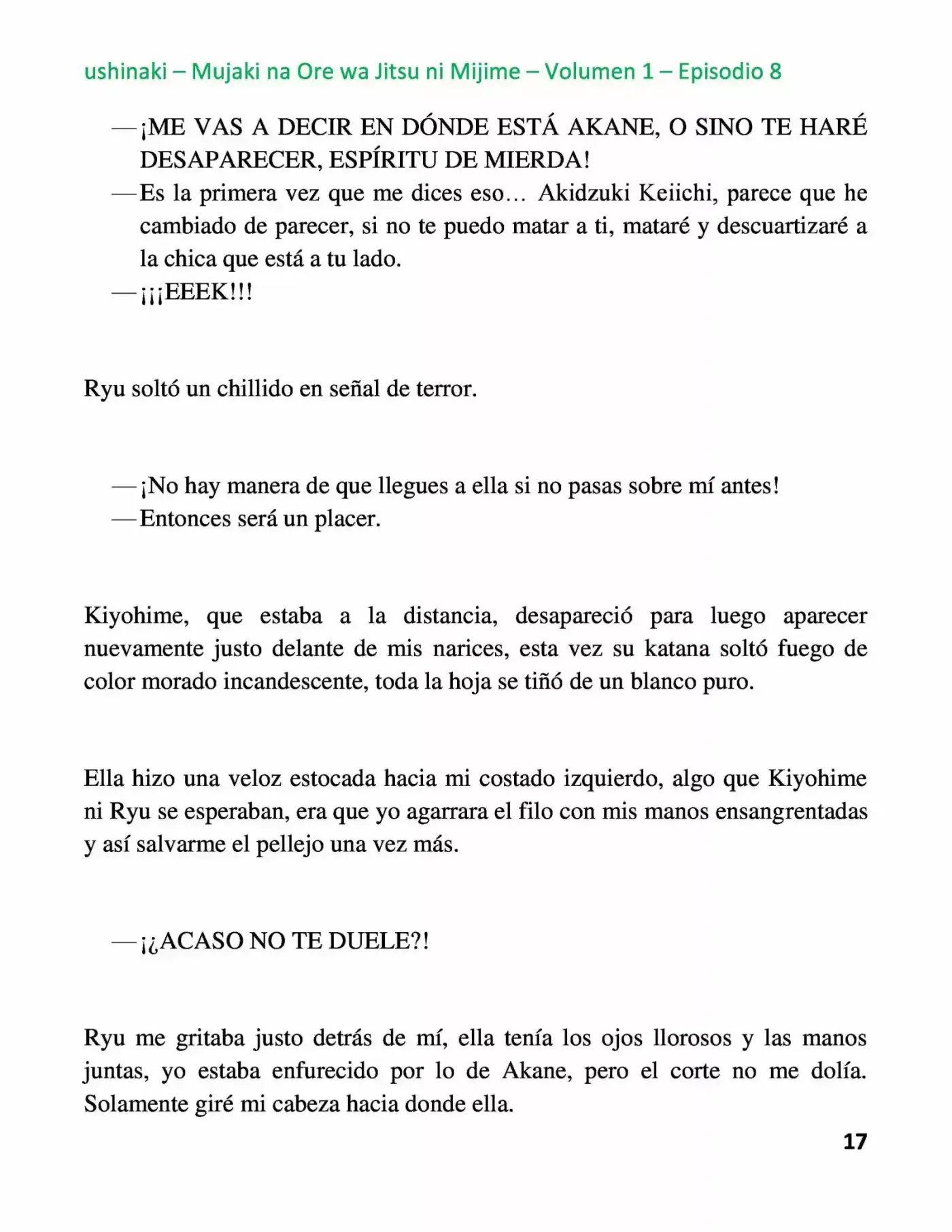 Mujaki Na Ore Wa Jitsu Ni Mijime (Novela) - Capítulo 8 - Página 17 - LectorTMOo