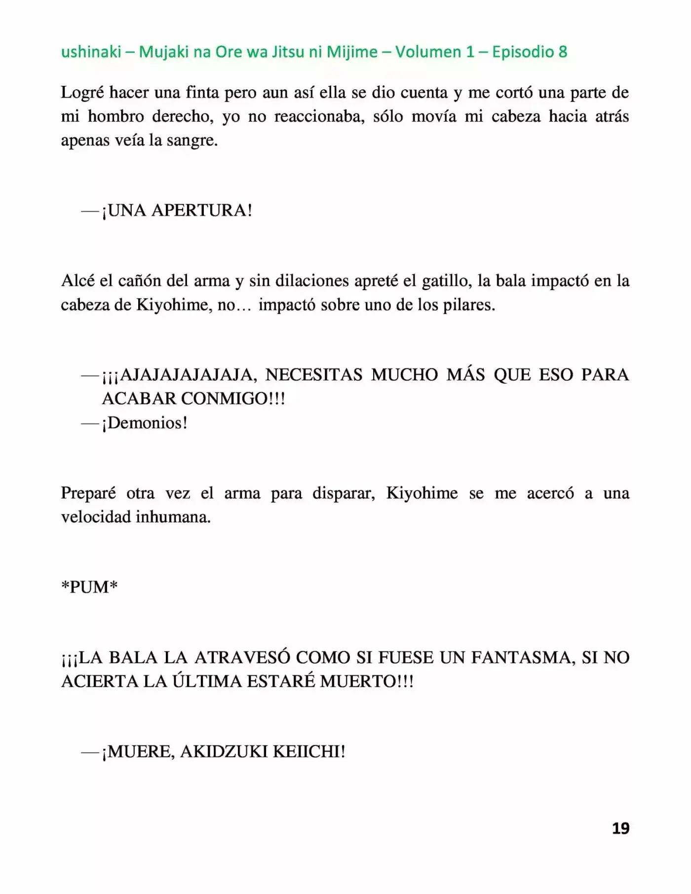 Mujaki Na Ore Wa Jitsu Ni Mijime (Novela) - Capítulo 8 - Página 19 - LectorTMOo