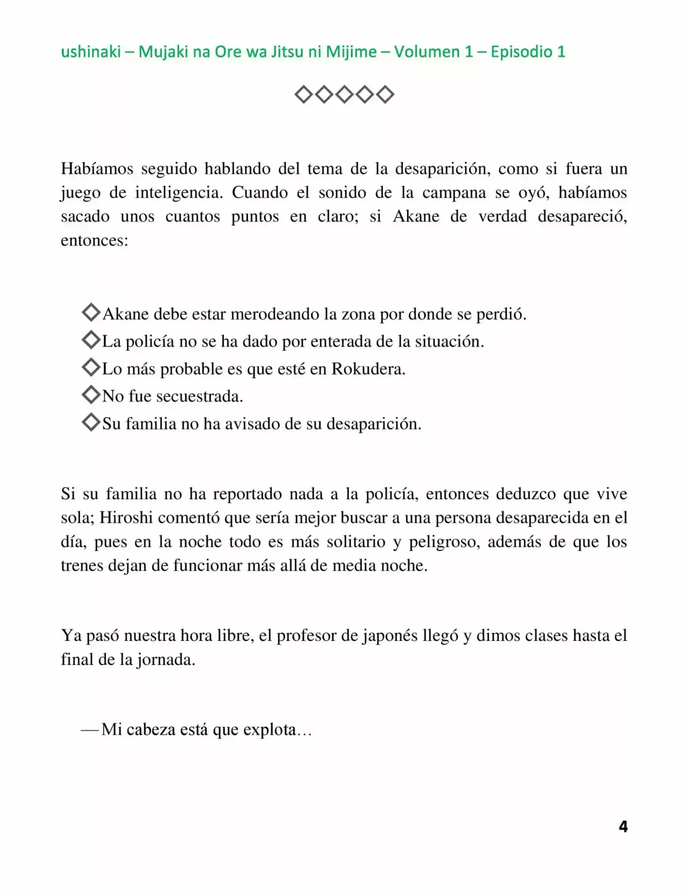 Mujaki Na Ore Wa Jitsu Ni Mijime - Capítulo 1 - Página 4 - LectorTMOo