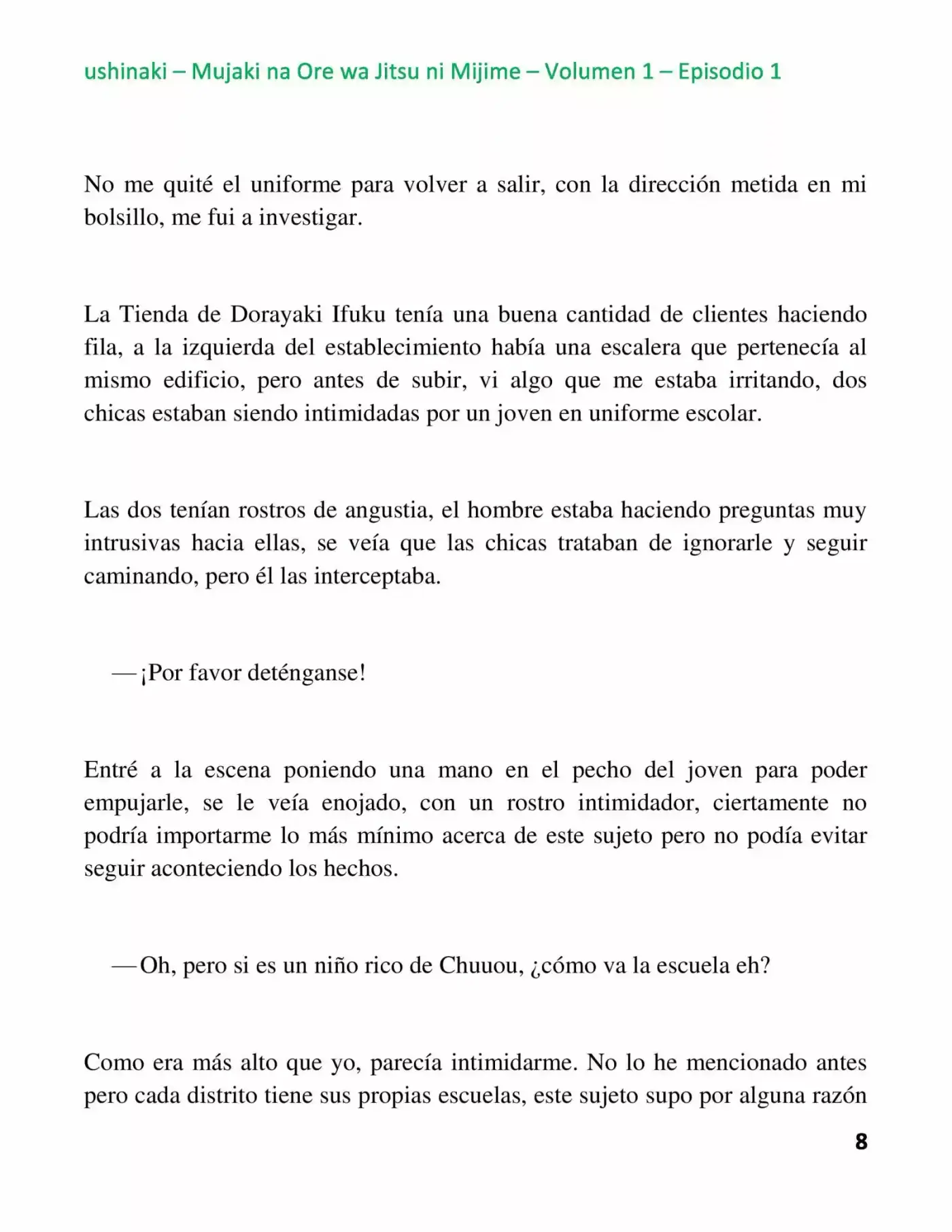 Mujaki Na Ore Wa Jitsu Ni Mijime - Capítulo 1 - Página 8 - LectorTMOo