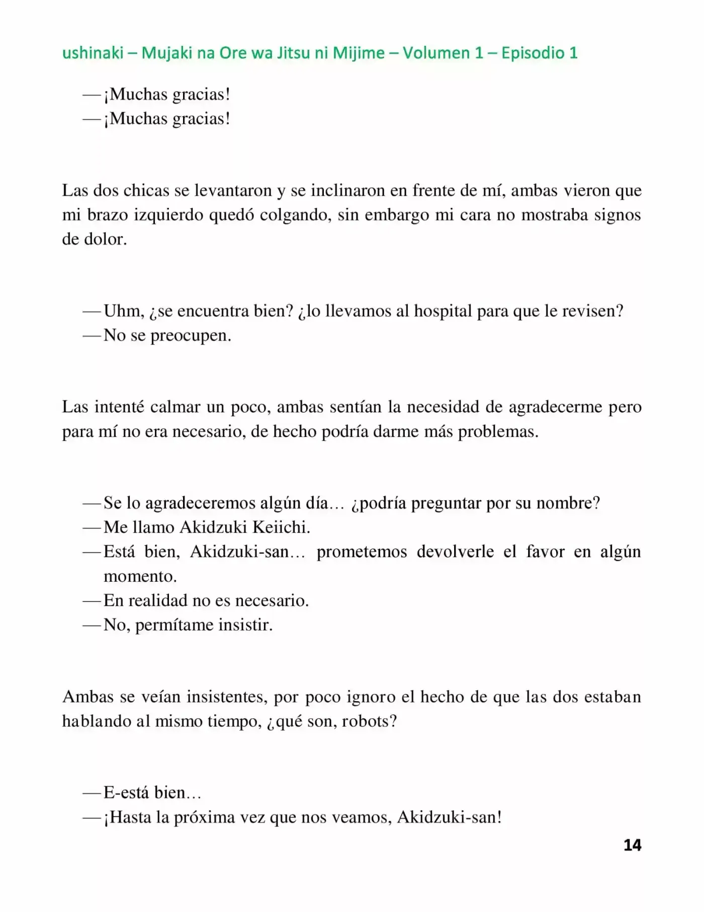 Mujaki Na Ore Wa Jitsu Ni Mijime - Capítulo 1 - Página 14 - LectorTMOo