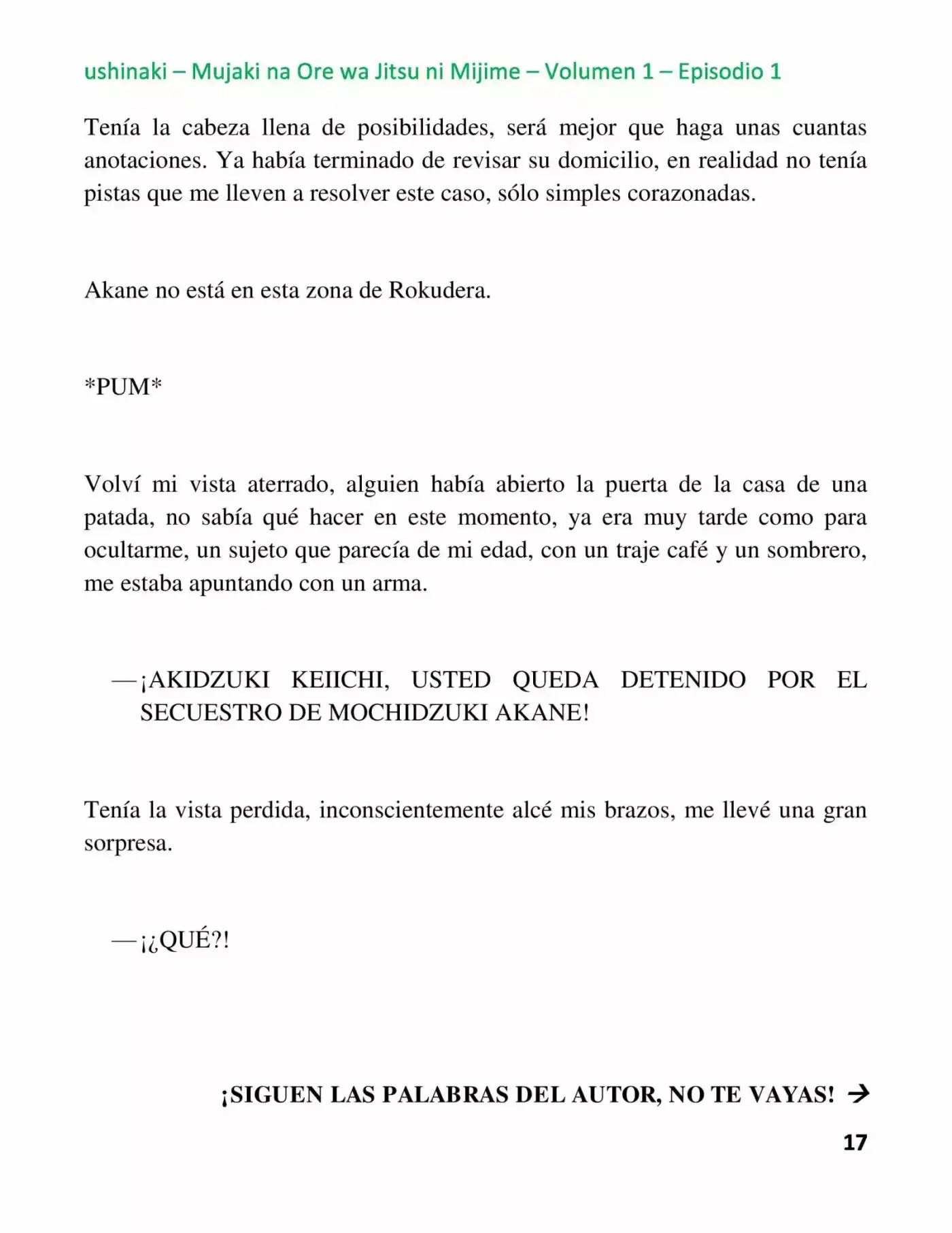 Mujaki Na Ore Wa Jitsu Ni Mijime - Capítulo 1 - Página 17 - LectorTMOo