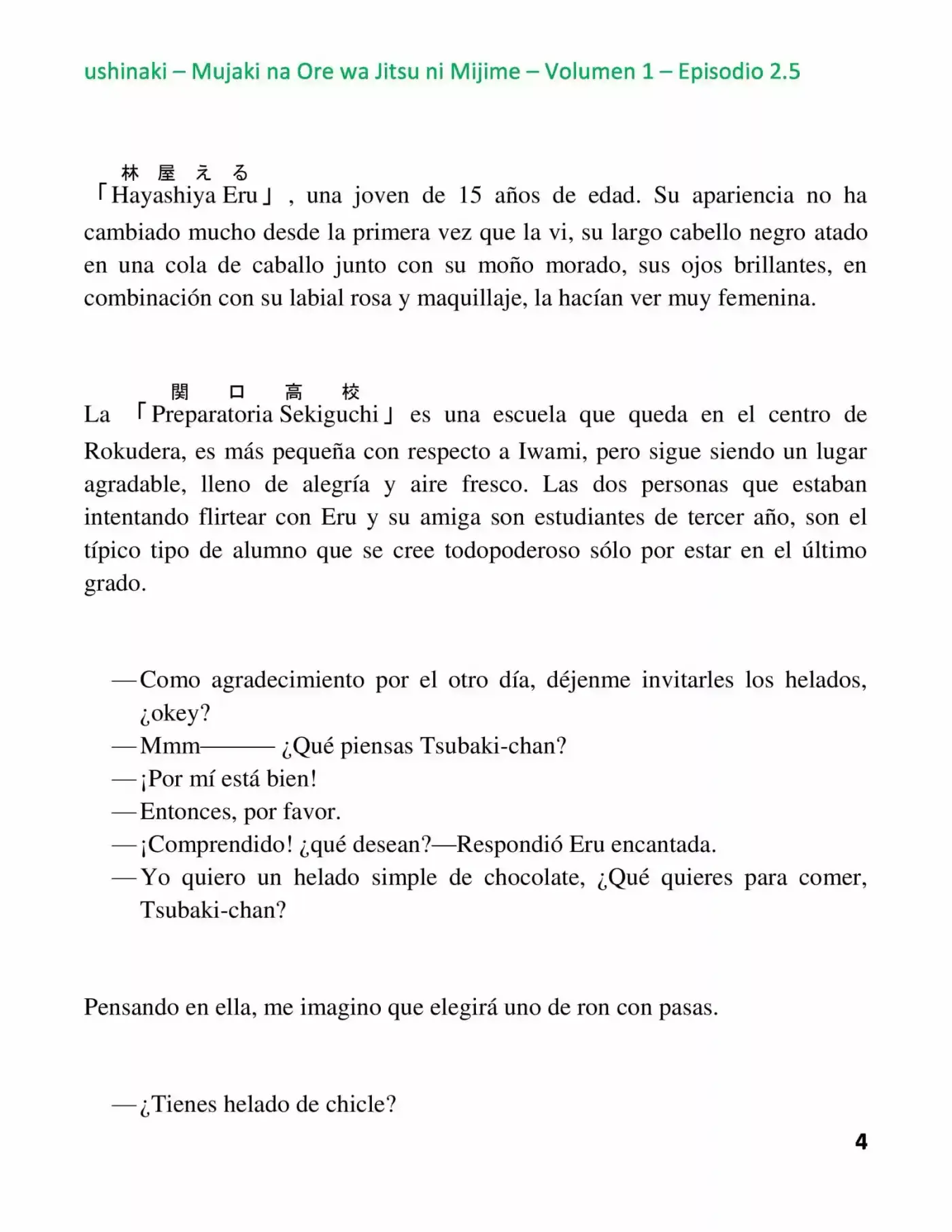 Mujaki Na Ore Wa Jitsu Ni Mijime - Capítulo 2.50 - Página 4 - LectorTMOo