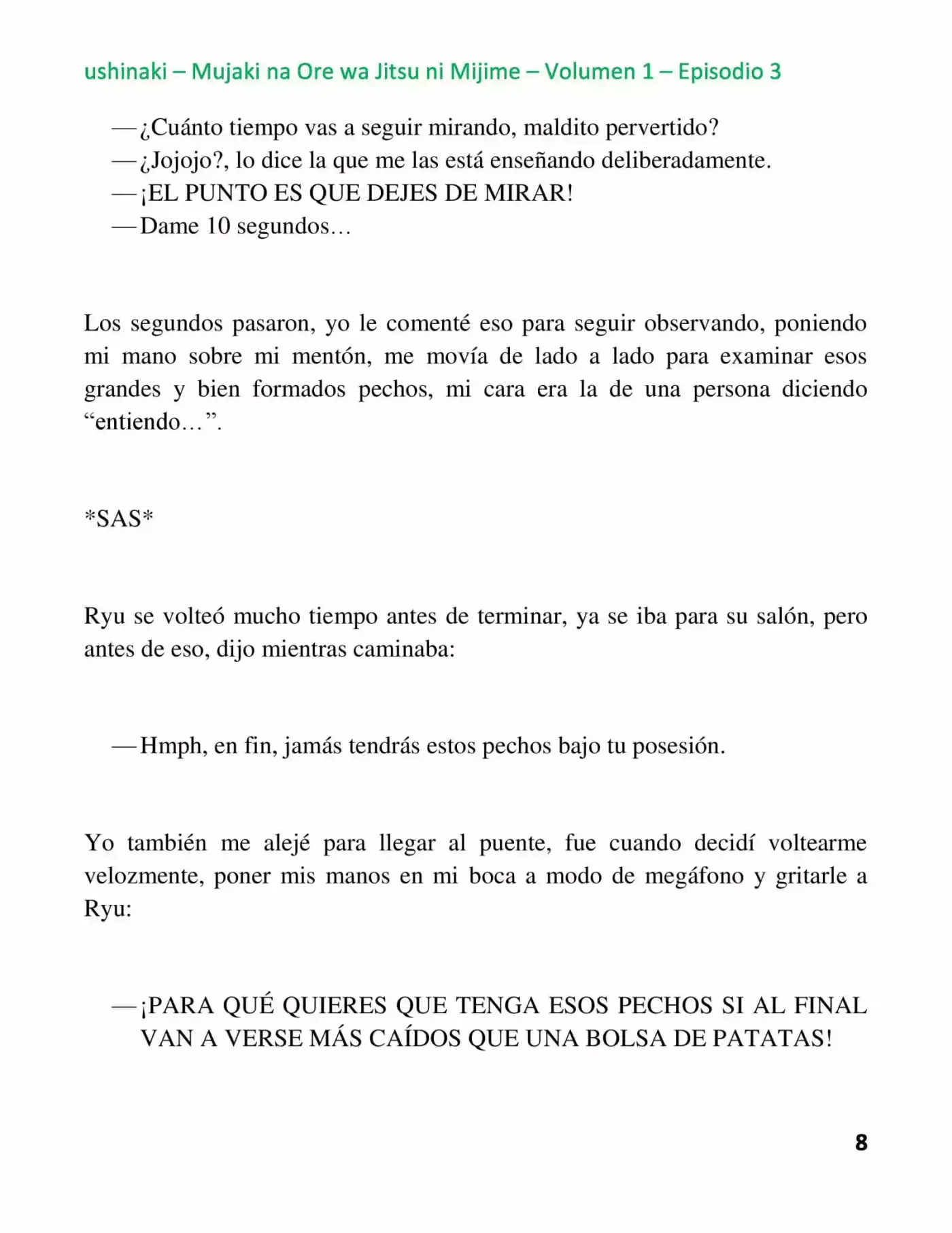 Mujaki Na Ore Wa Jitsu Ni Mijime - Capítulo 3 - Página 8 - LectorTMOo
