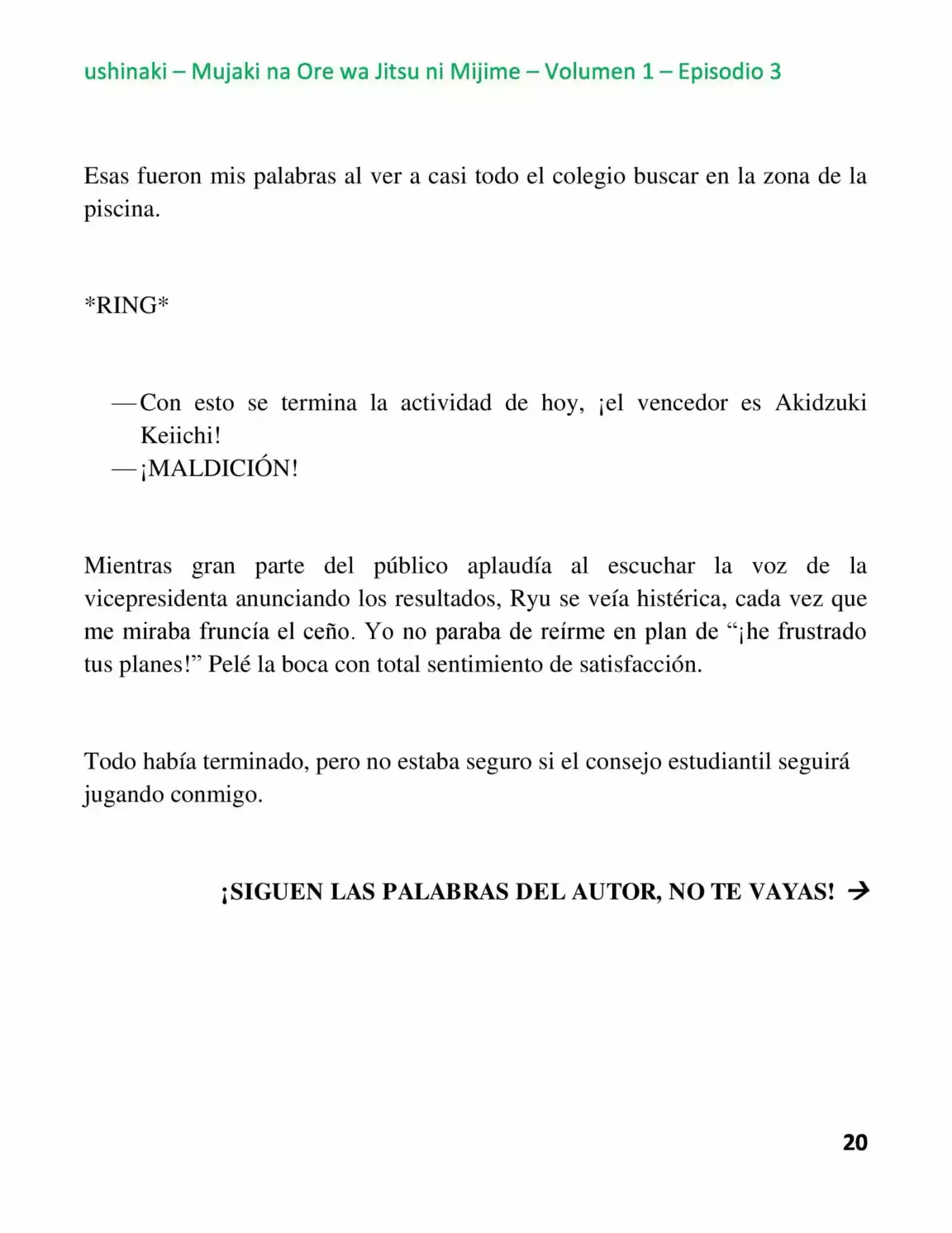 Mujaki Na Ore Wa Jitsu Ni Mijime - Capítulo 3 - Página 20 - LectorTMOo