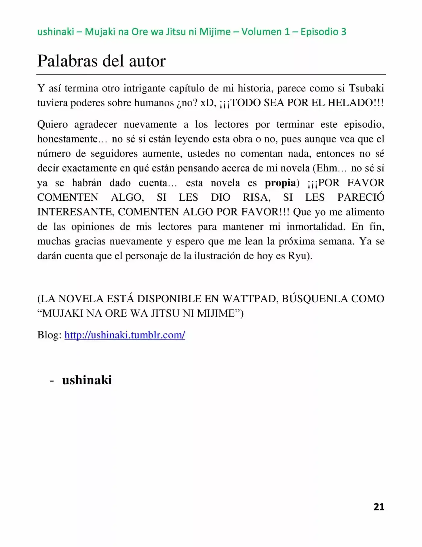 Mujaki Na Ore Wa Jitsu Ni Mijime - Capítulo 3 - Página 21 - LectorTMOo