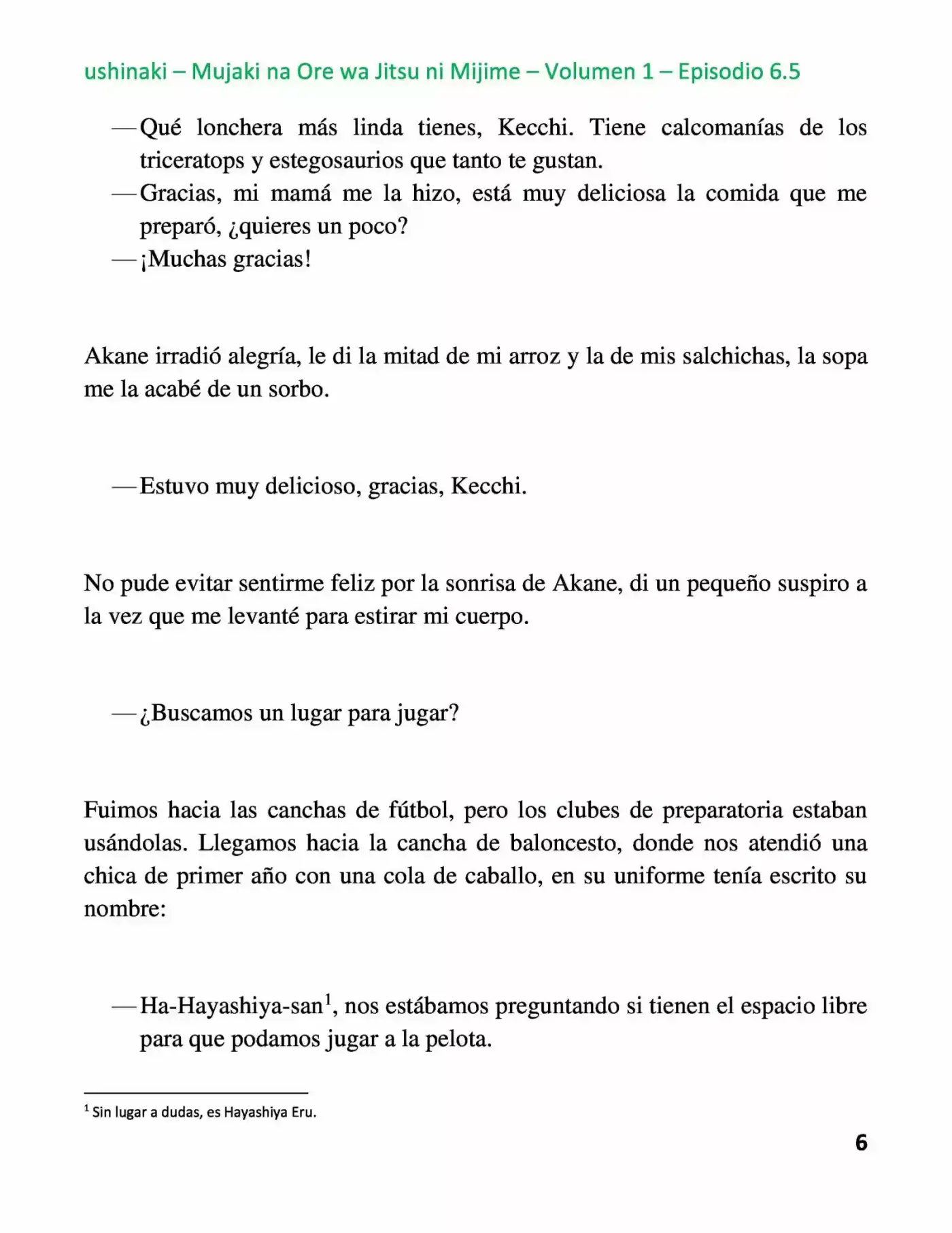 Mujaki Na Ore Wa Jitsu Ni Mijime - Capítulo 6.50 - Página 6 - LectorTMOo