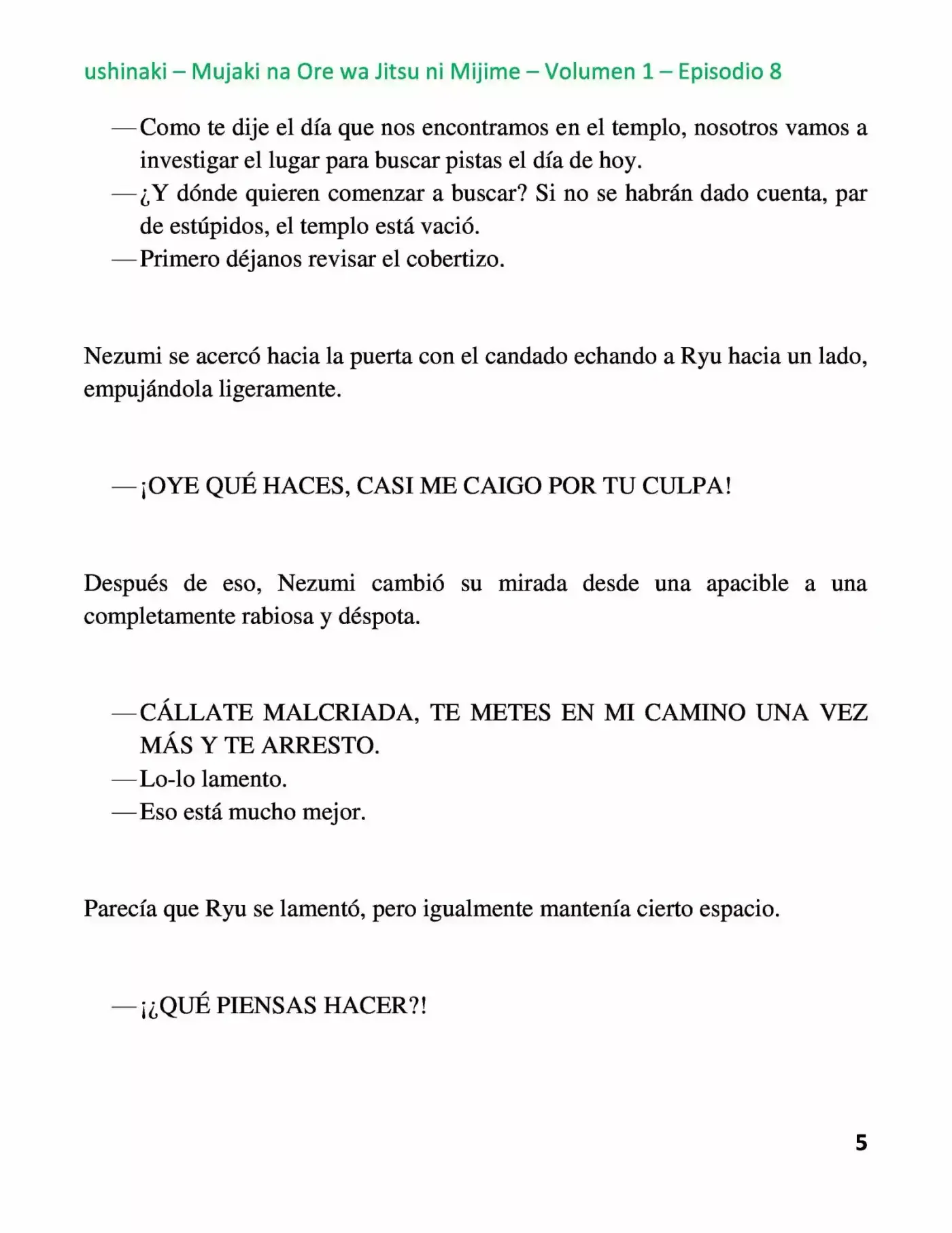 Mujaki Na Ore Wa Jitsu Ni Mijime - Capítulo 8 - Página 5 - LectorTMOo
