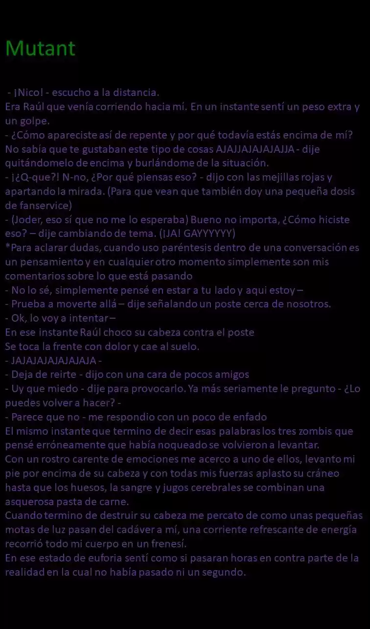 Mutant (Novela) - Capítulo 2.1 - Página 1 - LectorTMOo