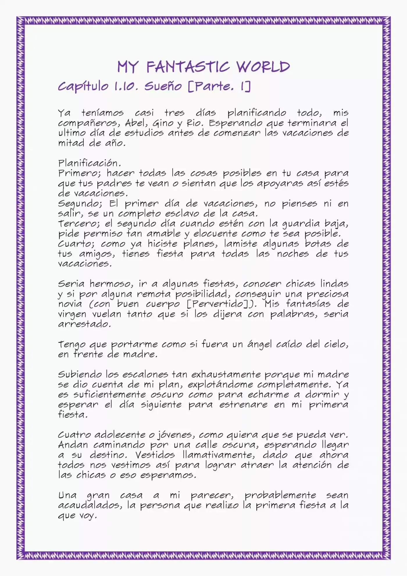 MY FANTASTIC WORLD (Novela) - Capítulo 1.10 - Página 1 - LectorTMOo
