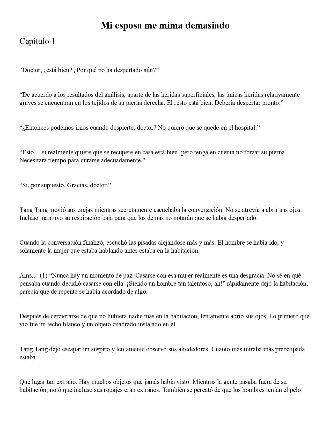 My Wife Spoils Me Too Much (Novela) - Capítulo 1 - Página 1 - LectorTMOo
