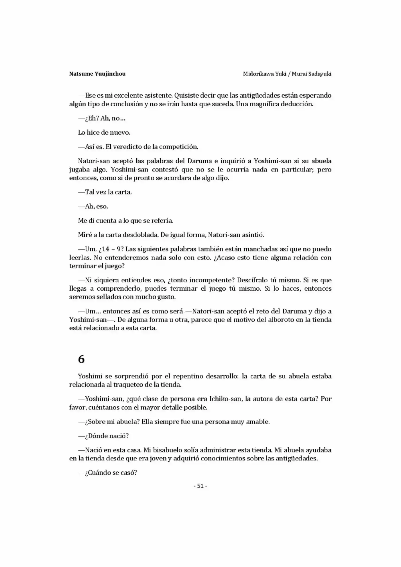 Natsume Yuujinchou Novela Ligera (Novela) - Capítulo 1.50 - Página 1 - LectorTMOo