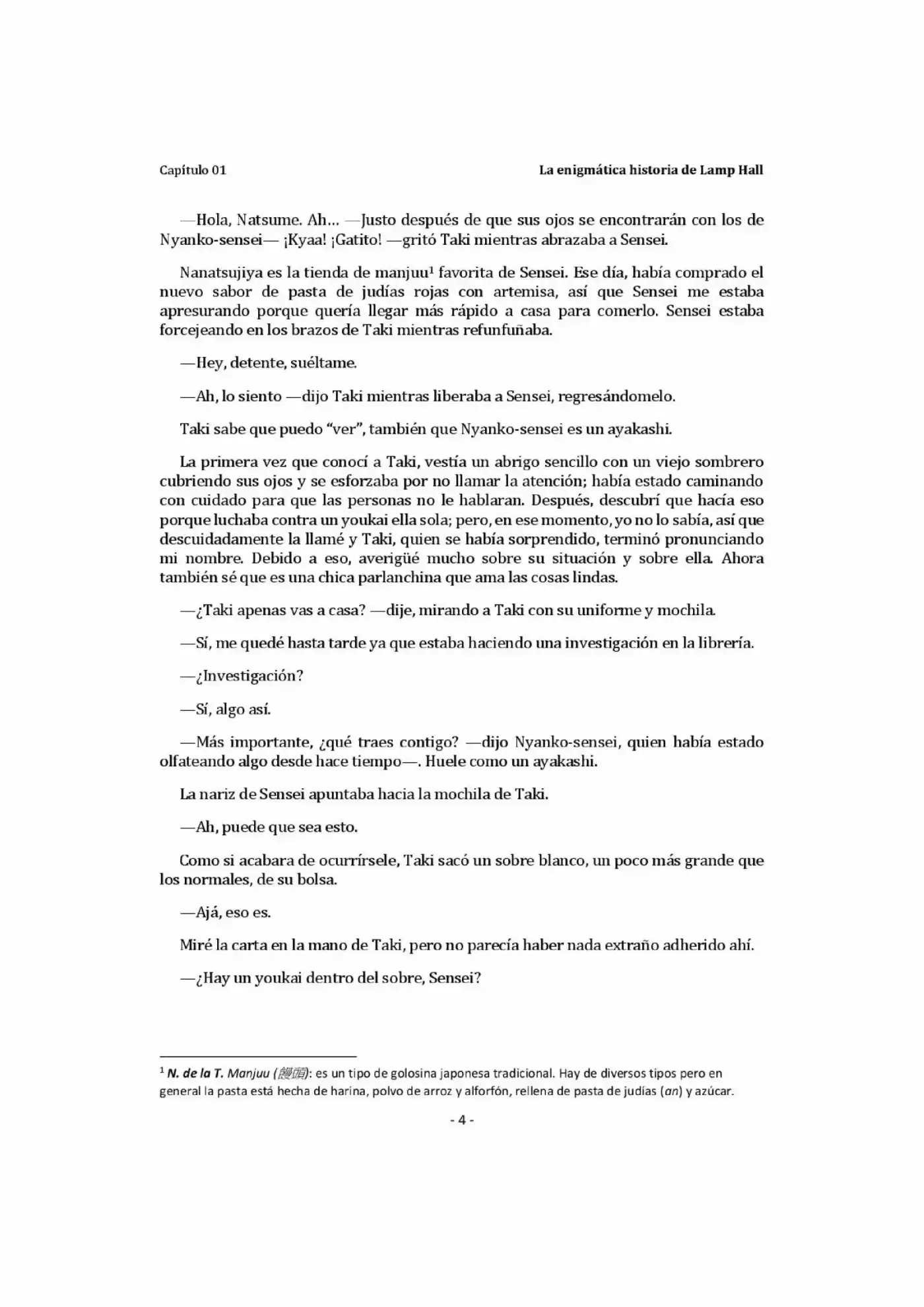 Natsume Yuujinchou Novela Ligera (Novela) - Capítulo 1 - Página 4 - LectorTMOo