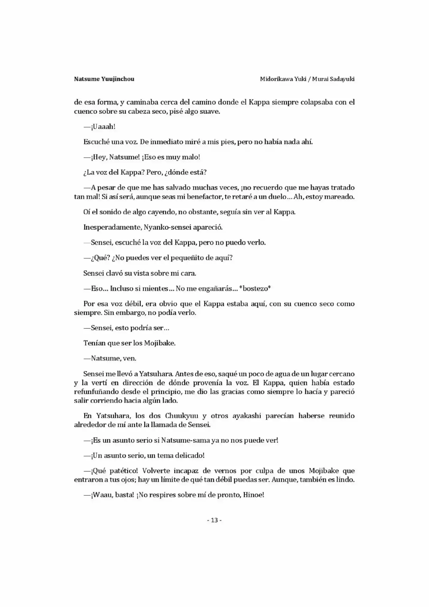 Natsume Yuujinchou Novela Ligera (Novela) - Capítulo 1 - Página 13 - LectorTMOo