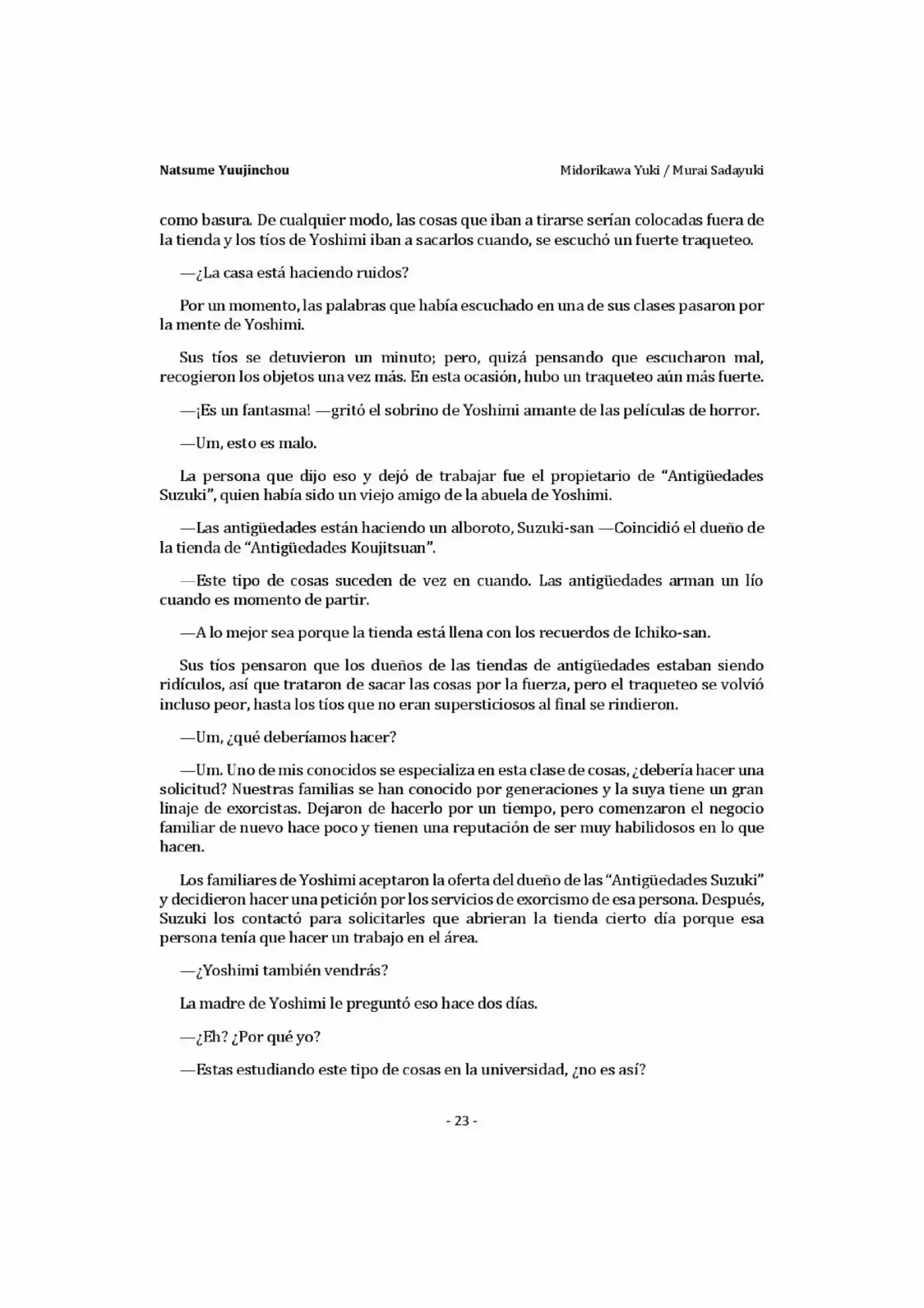 Natsume Yuujinchou Novela Ligera (Novela) - Capítulo 1 - Página 23 - LectorTMOo
