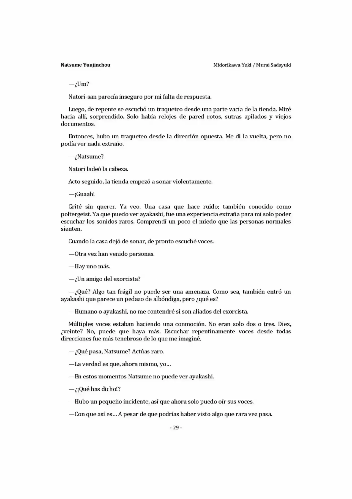Natsume Yuujinchou Novela Ligera (Novela) - Capítulo 1 - Página 29 - LectorTMOo