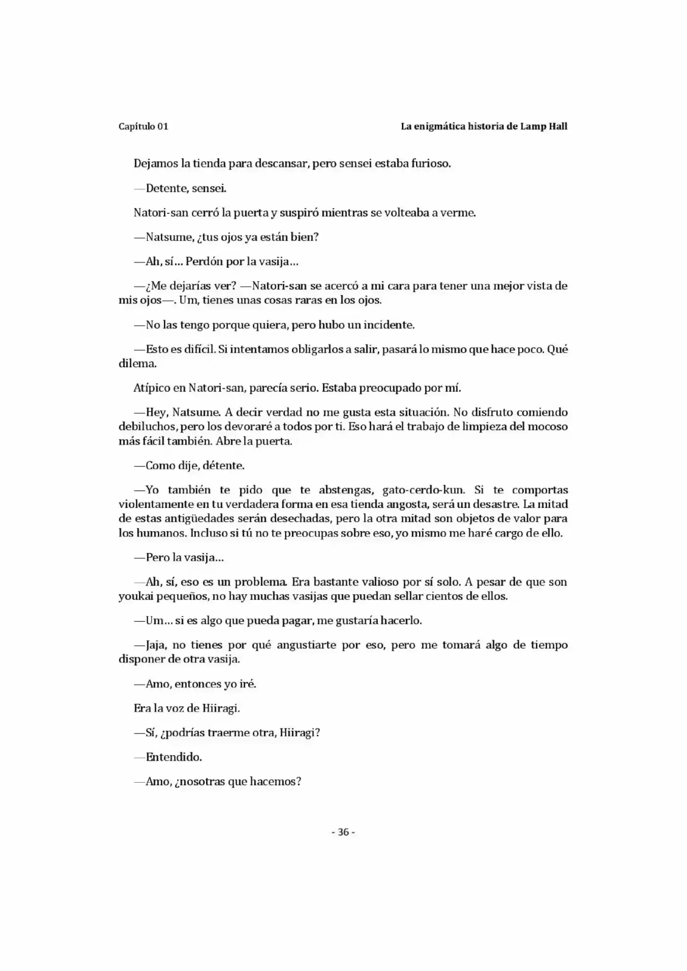 Natsume Yuujinchou Novela Ligera (Novela) - Capítulo 1 - Página 36 - LectorTMOo