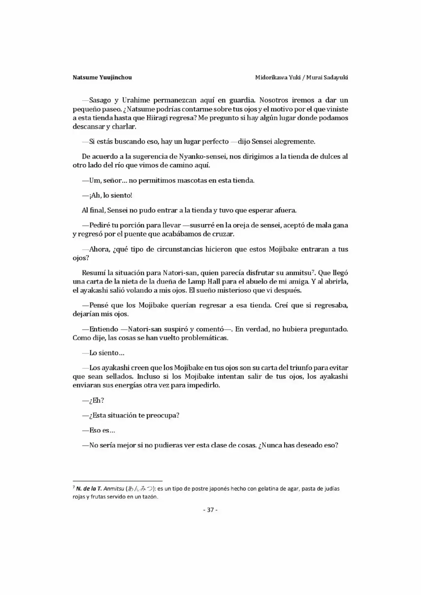 Natsume Yuujinchou Novela Ligera (Novela) - Capítulo 1 - Página 37 - LectorTMOo