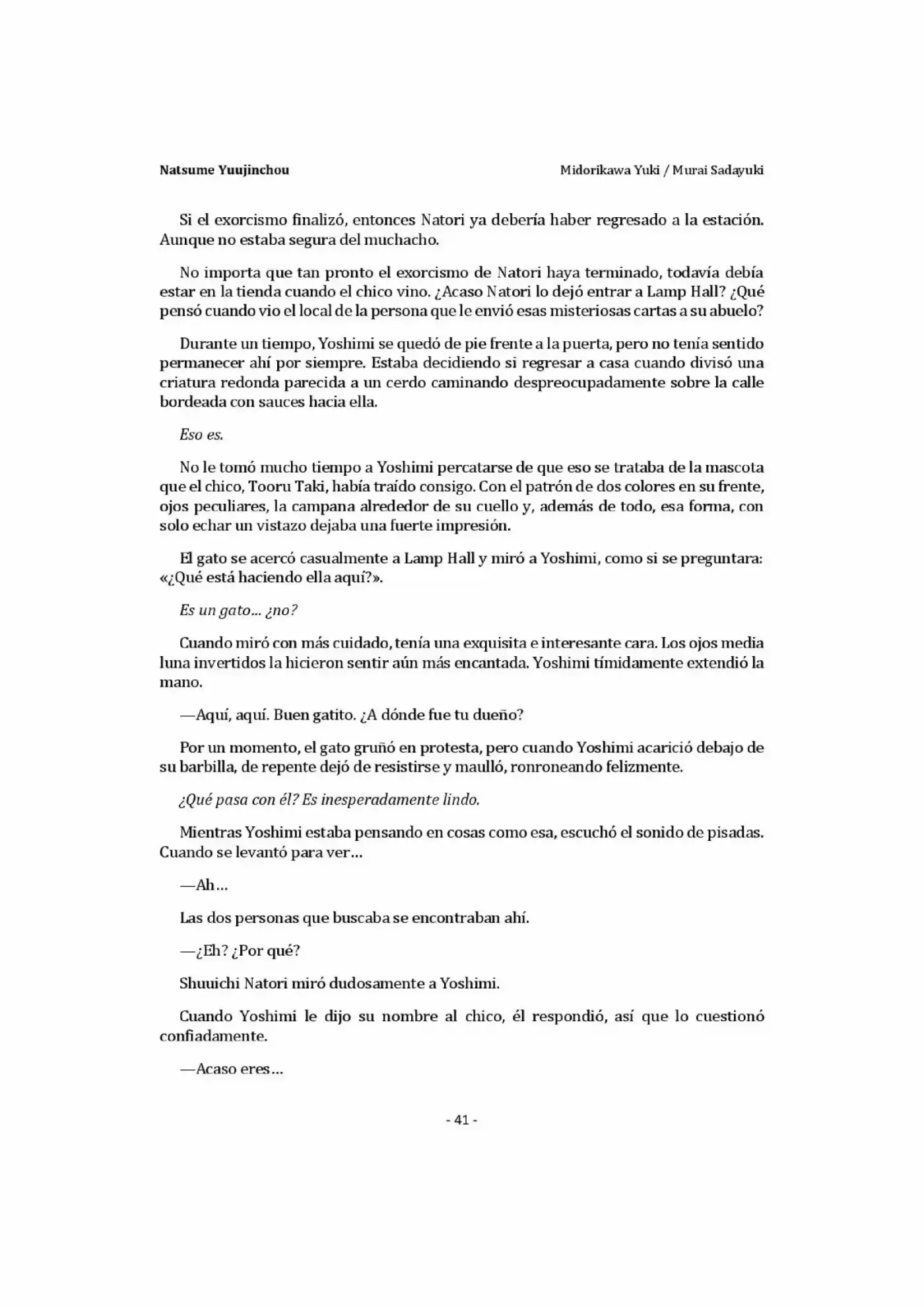 Natsume Yuujinchou Novela Ligera (Novela) - Capítulo 1 - Página 41 - LectorTMOo