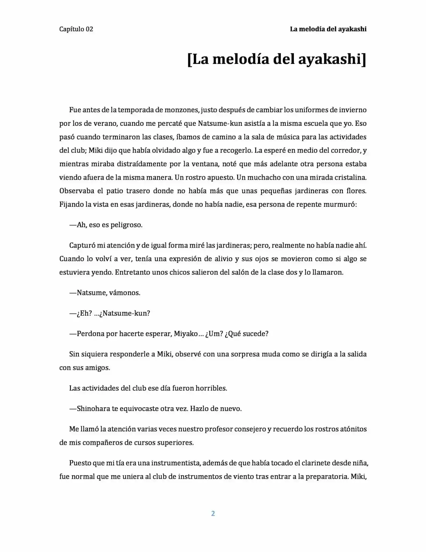 Natsume Yuujinchou Novela Ligera (Novela) - Capítulo 2 - Página 2 - LectorTMOo