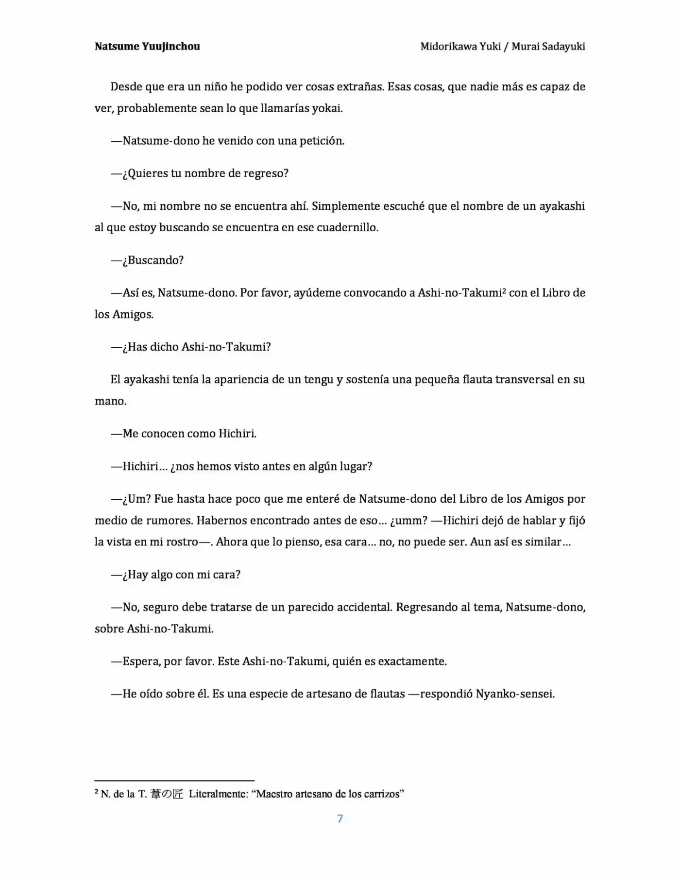 Natsume Yuujinchou Novela Ligera (Novela) - Capítulo 2 - Página 7 - LectorTMOo