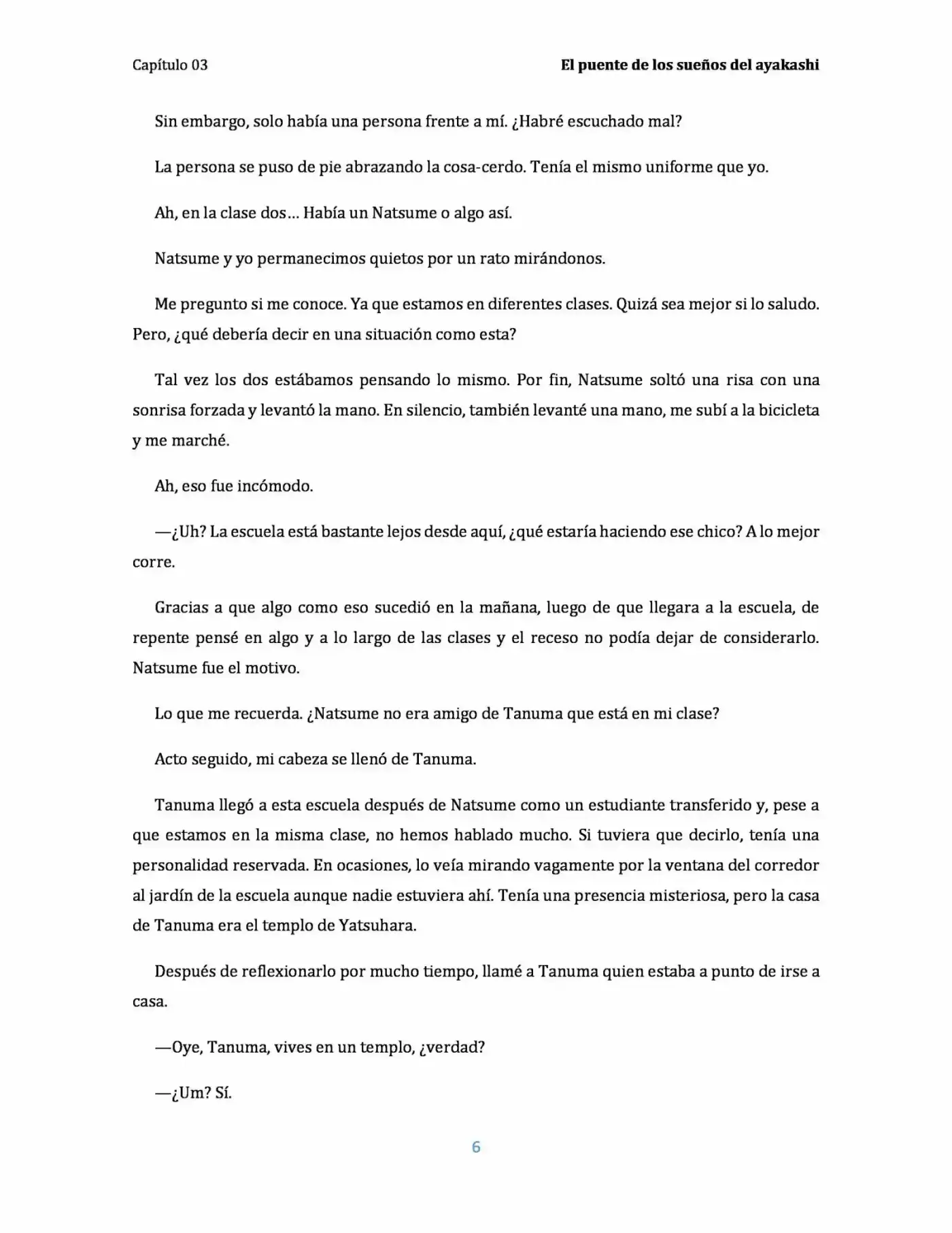 Natsume Yuujinchou Novela Ligera (Novela) - Capítulo 3 - Página 6 - LectorTMOo